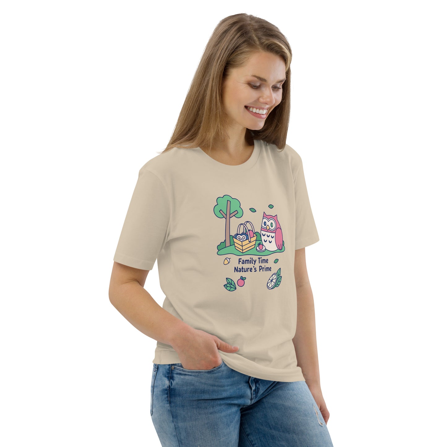 Unisex Organic Cotton T-Shirt – OwlNest Sustainable Fashion Essential for Family Day Dudeily