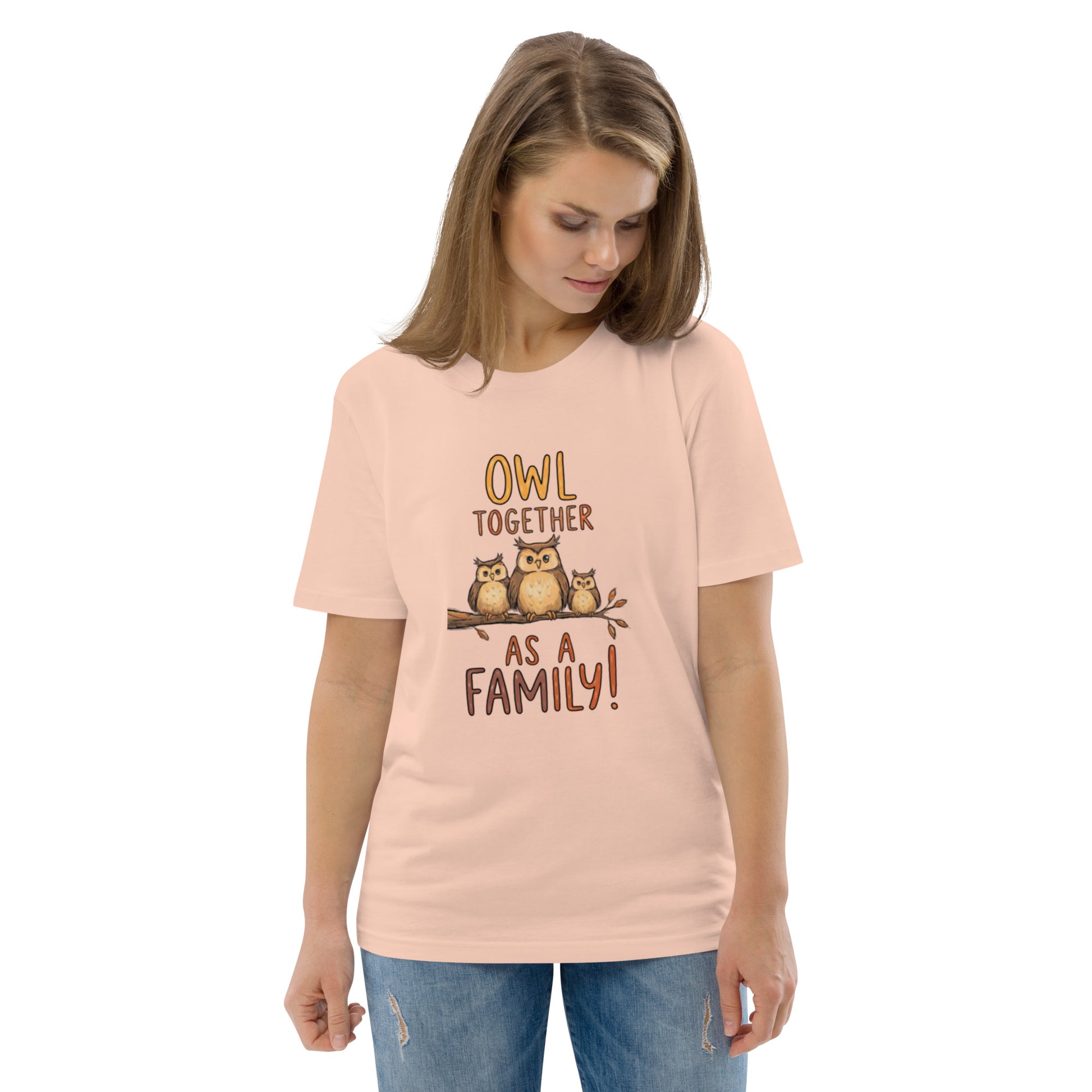 Unisex Organic Cotton T-Shirt – OwlNest Sustainable Fashion Classic for Family Day Outings Dudeily