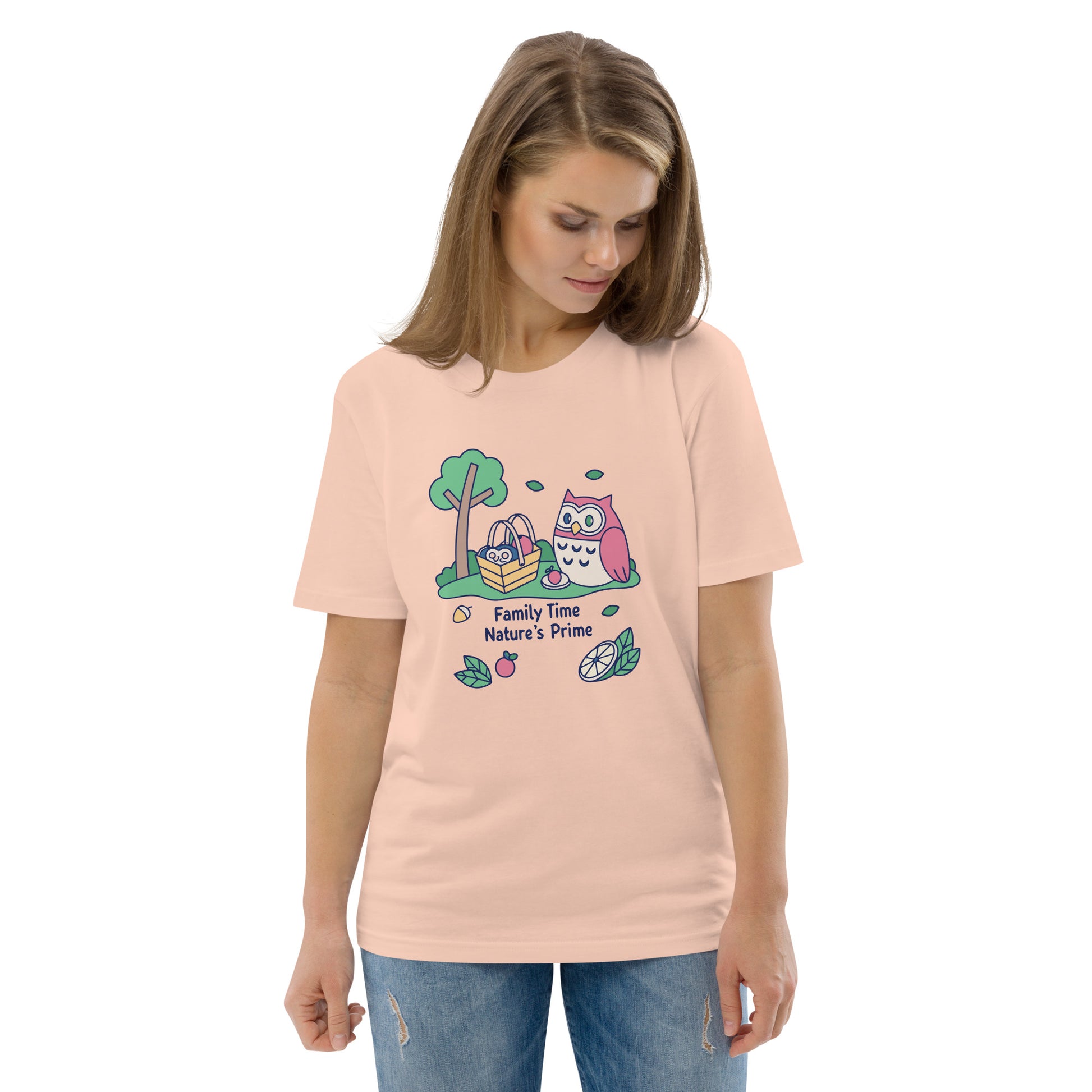 Unisex Organic Cotton T-Shirt – OwlNest Sustainable Fashion Essential for Family Day Dudeily