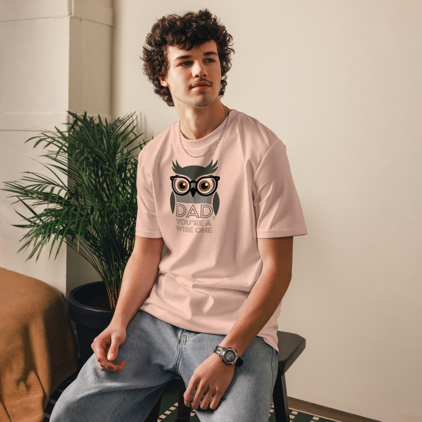 Unisex Organic Cotton T-Shirt – Owl-Themed Eco-Friendly Style for Father's Day Gifts by Dudeily Dudeily