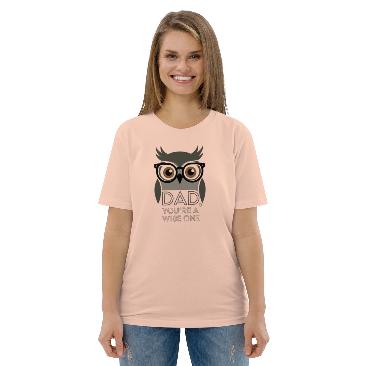 Unisex Organic Cotton T-Shirt – Owl-Themed Eco-Friendly Style for Father's Day Gifts by Dudeily Dudeily