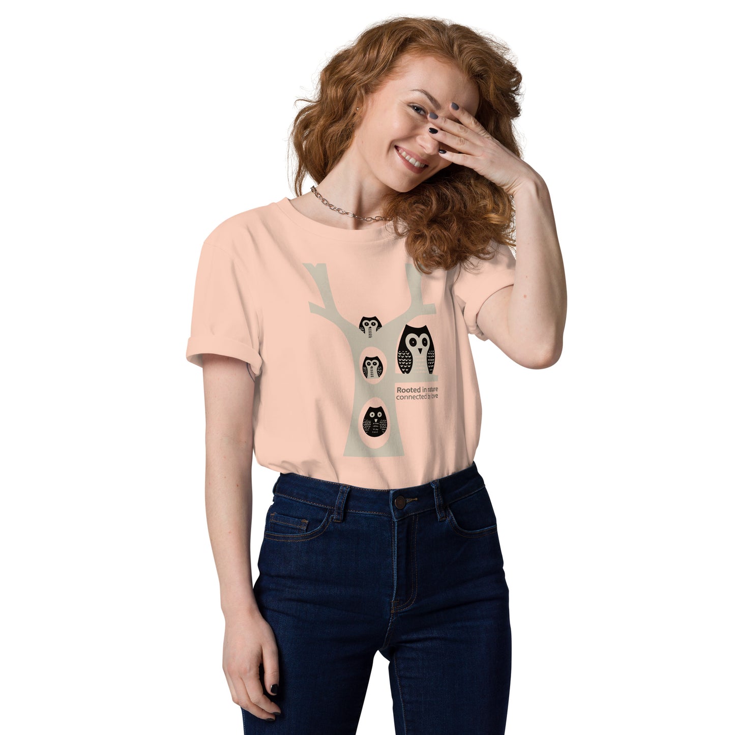Unisex Organic Cotton T-Shirt – OwlNest Sustainable Fashion for Family Day Wear Fraiche Peche Dudeily