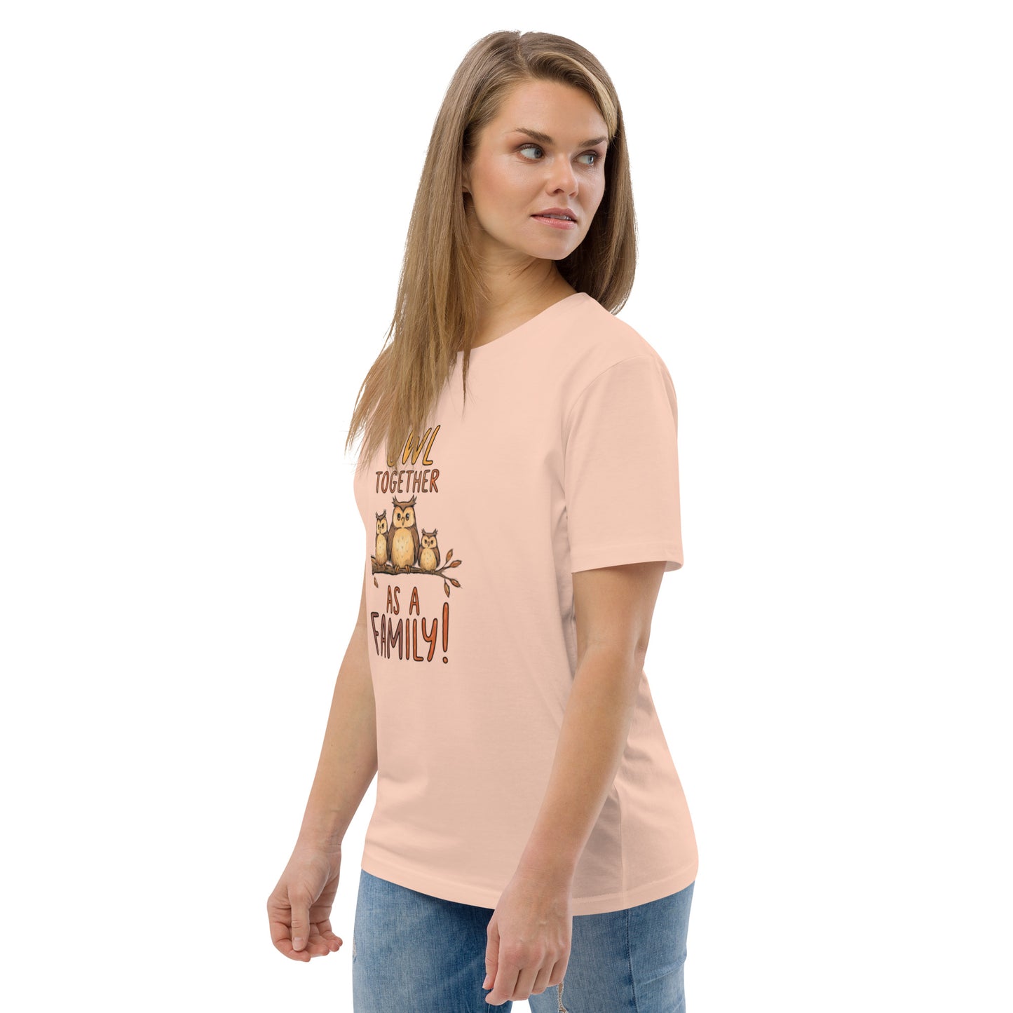 Unisex Organic Cotton T-Shirt – OwlNest Sustainable Fashion Classic for Family Day Outings Dudeily