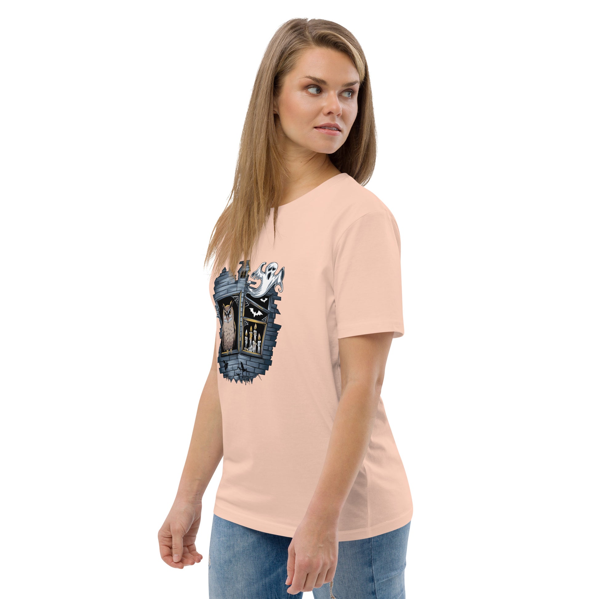 Unisex Organic Cotton T-Shirt: Halloween Owl Eco-Friendly Style USA Dudeily