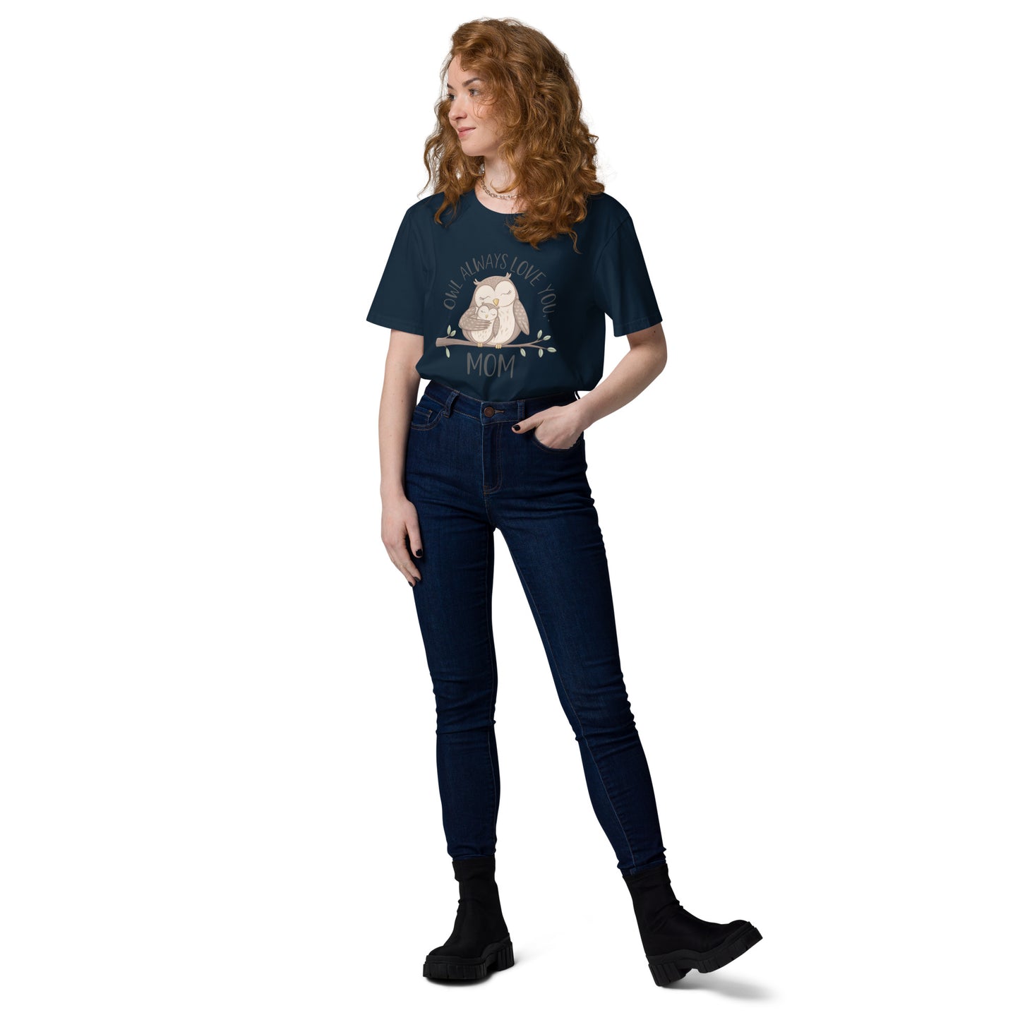 Unisex Organic Cotton T-Shirt – Eco-Friendly Owl Design by Dudeily Dudeily