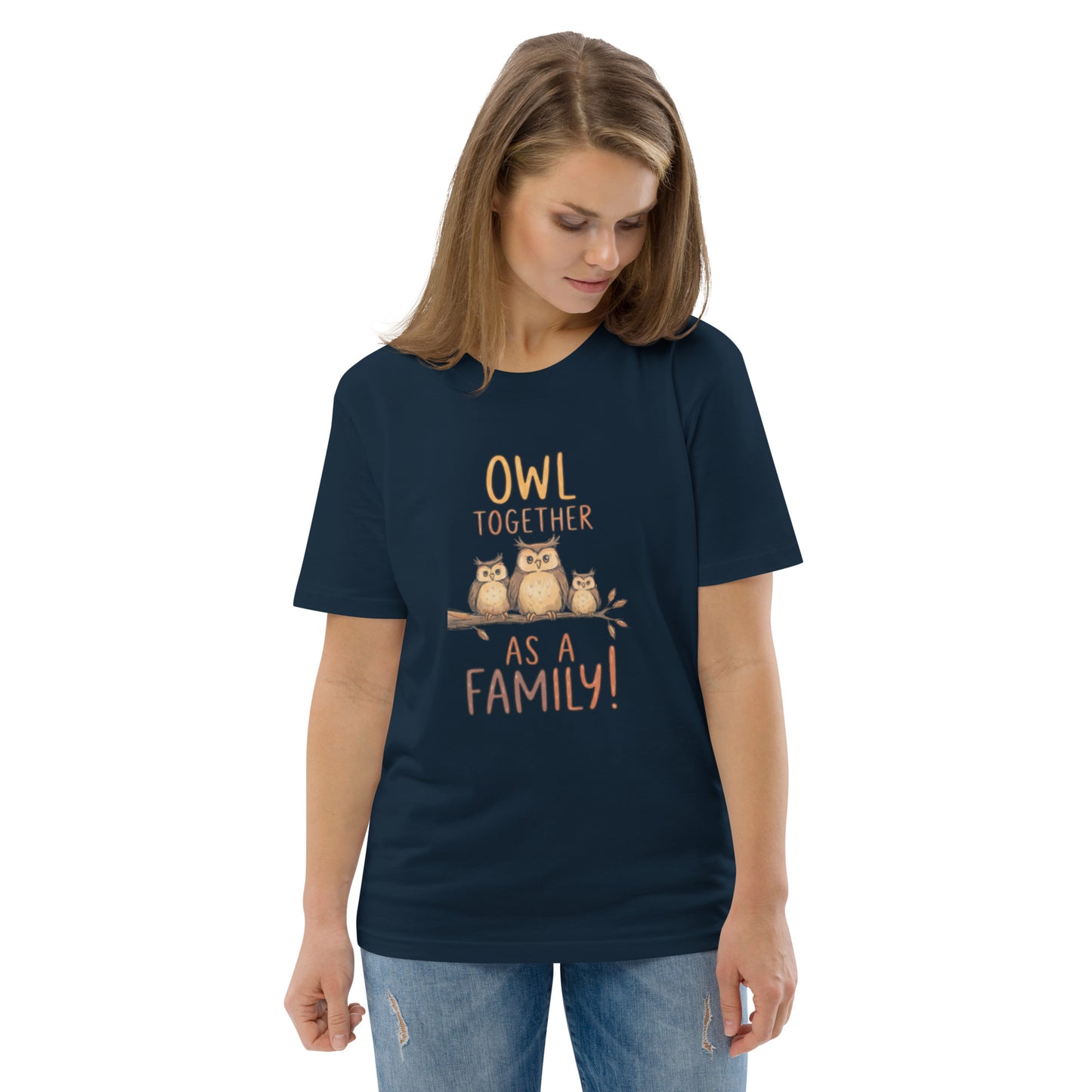 Unisex Organic Cotton T-Shirt – OwlNest Sustainable Fashion Classic for Family Day Outings Dudeily