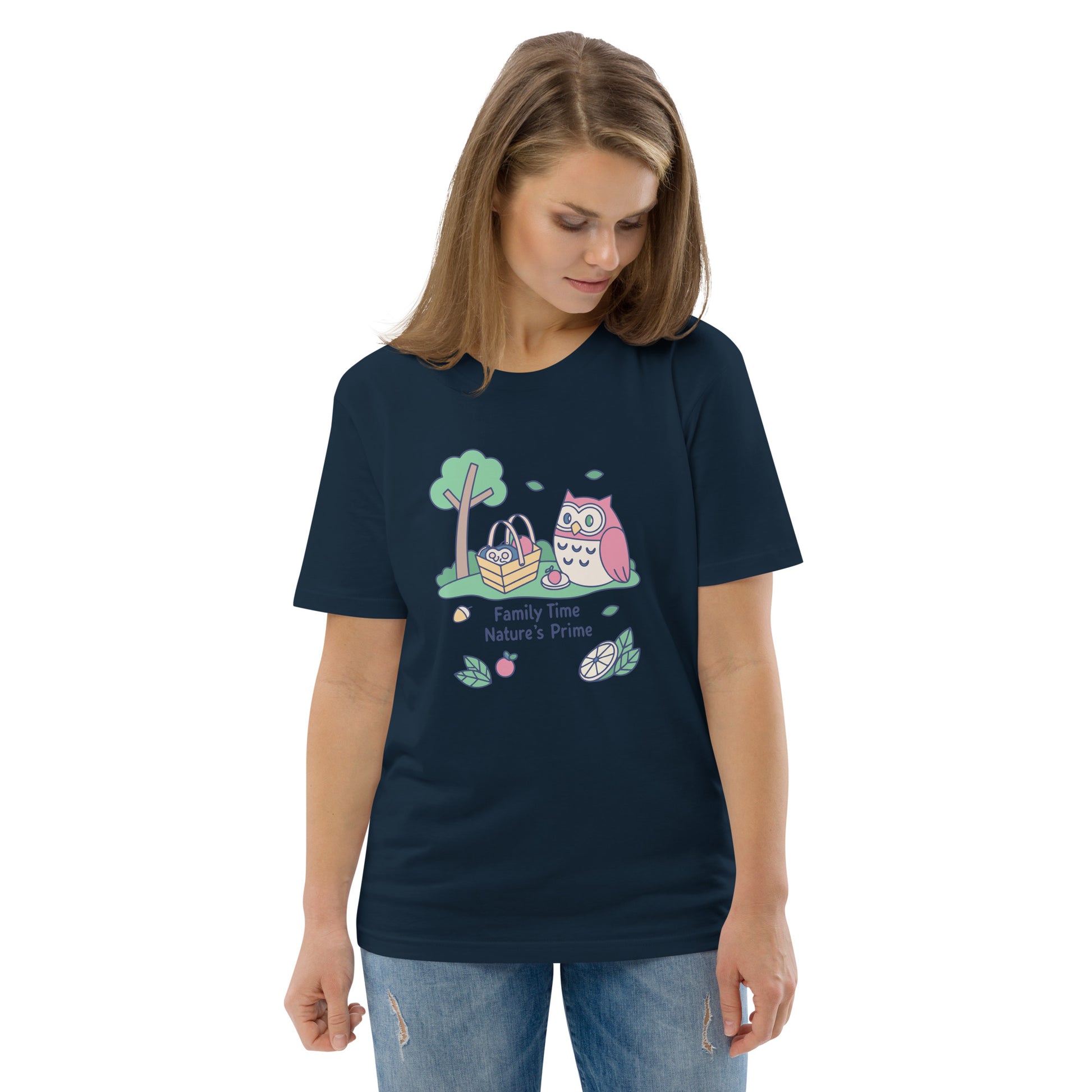 Unisex Organic Cotton T-Shirt – OwlNest Sustainable Fashion Essential for Family Day Dudeily