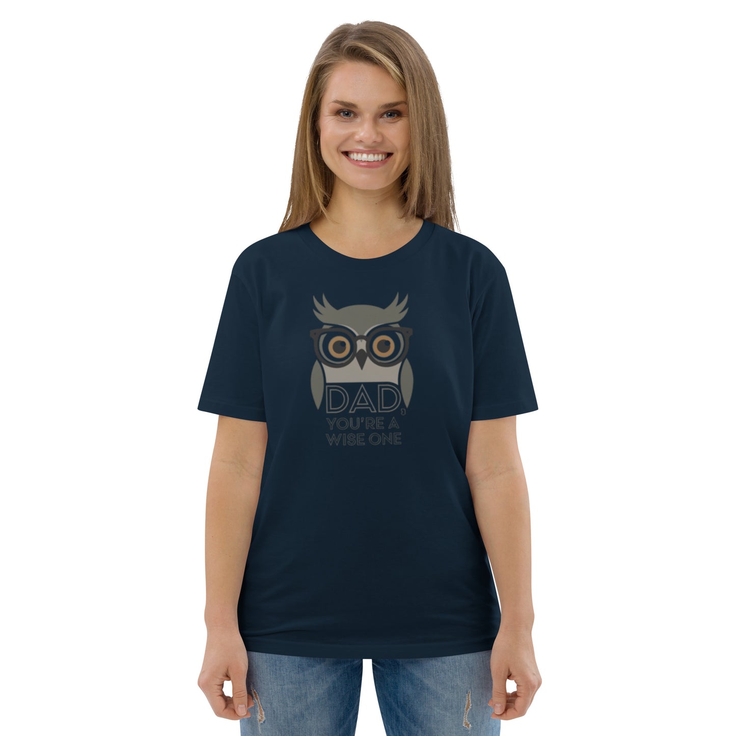 Unisex Organic Cotton T-Shirt – Owl-Themed Eco-Friendly Style for Father's Day Gifts by Dudeily Dudeily