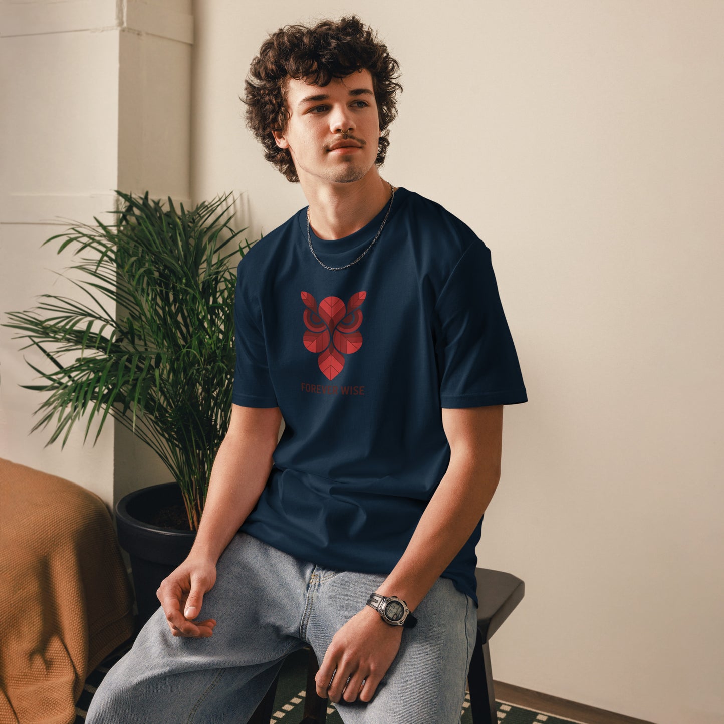 Unisex Organic Cotton T-Shirt: 'Forever Wise' | Sustainable Owl Fashion USA Dudeily