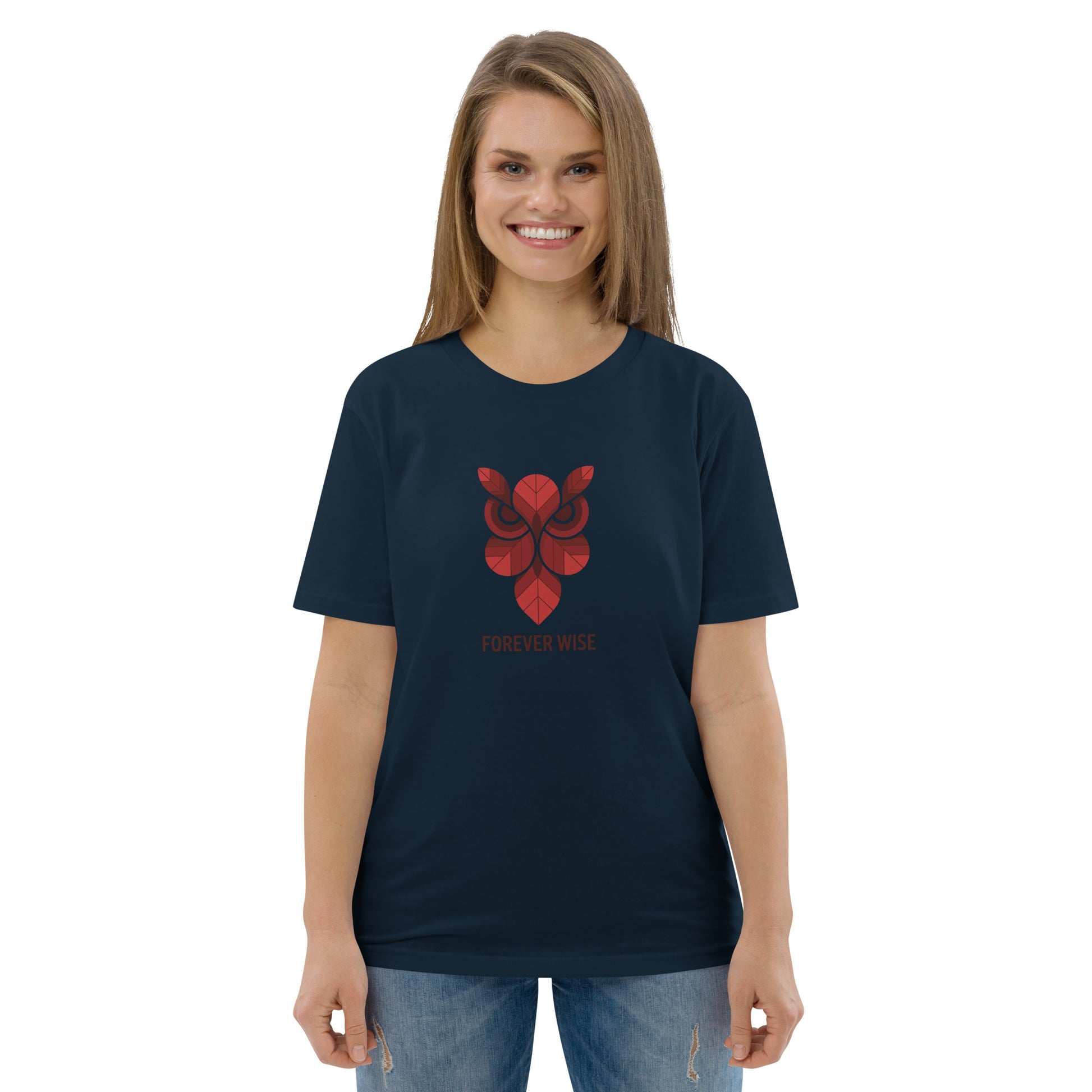 Unisex Organic Cotton T-Shirt: 'Forever Wise' | Sustainable Owl Fashion USA Dudeily