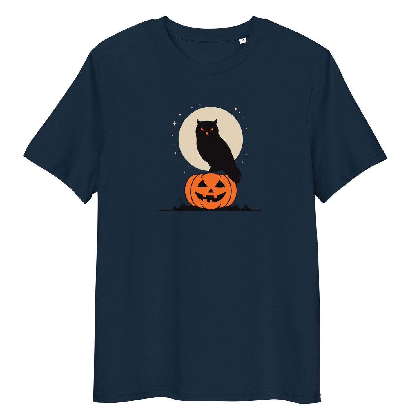 Unisex Organic Cotton T-Shirt: Halloween Owl Sustainable Style USA Dudeily