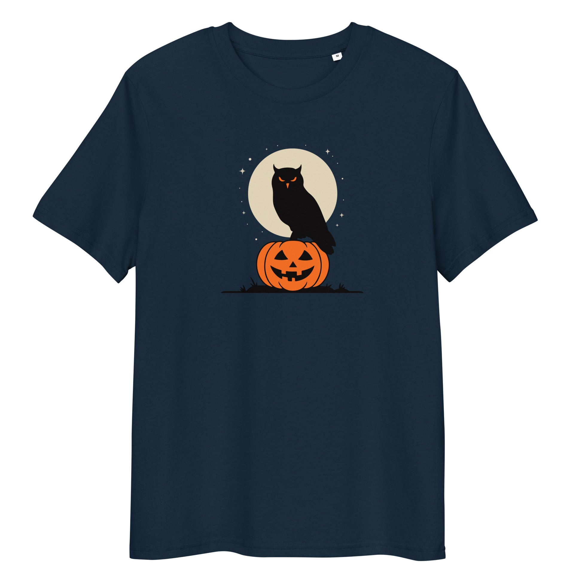 Unisex Organic Cotton T-Shirt: Halloween Owl Sustainable Style USA Dudeily