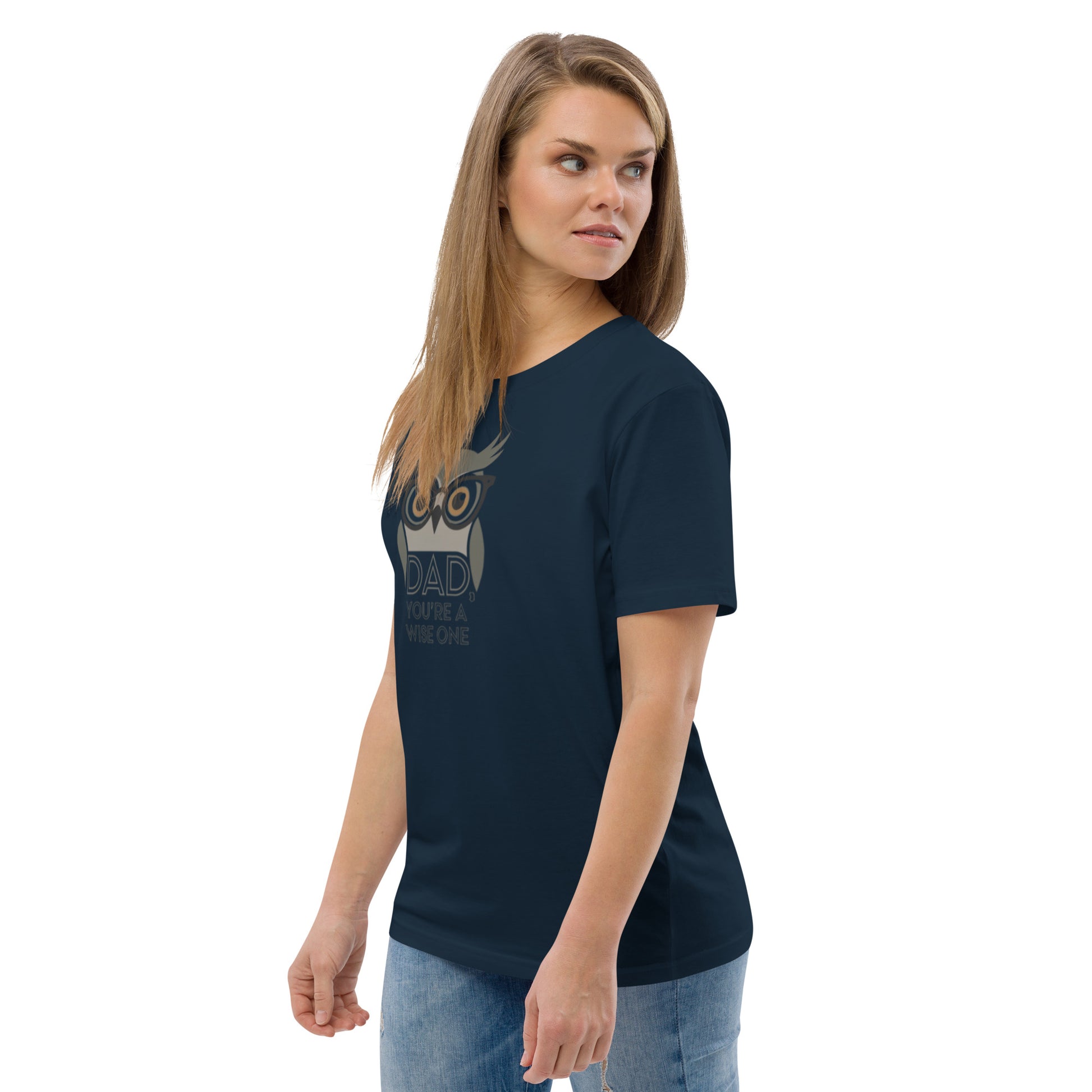 Unisex Organic Cotton T-Shirt – Owl-Themed Eco-Friendly Style for Father's Day Gifts by Dudeily Dudeily