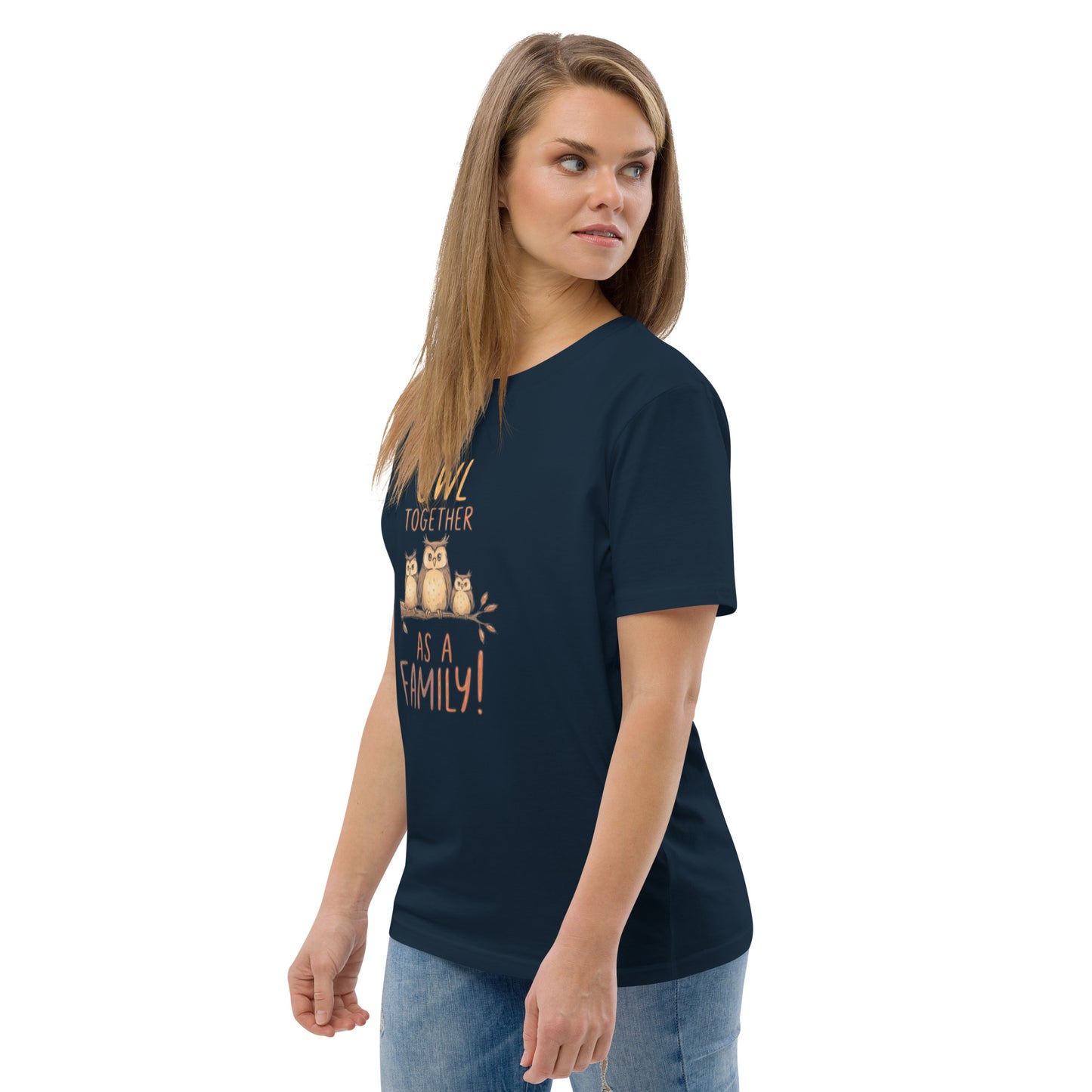 Unisex Organic Cotton T-Shirt – OwlNest Sustainable Fashion Classic for Family Day Outings Dudeily