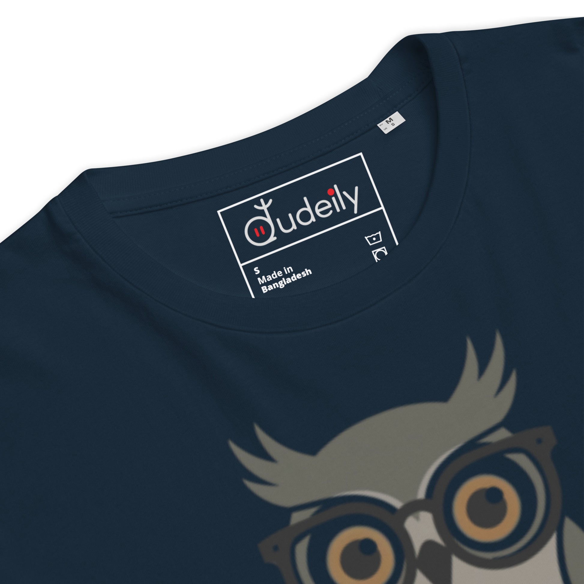 Unisex Organic Cotton T-Shirt – Owl-Themed Eco-Friendly Style for Father's Day Gifts by Dudeily Dudeily