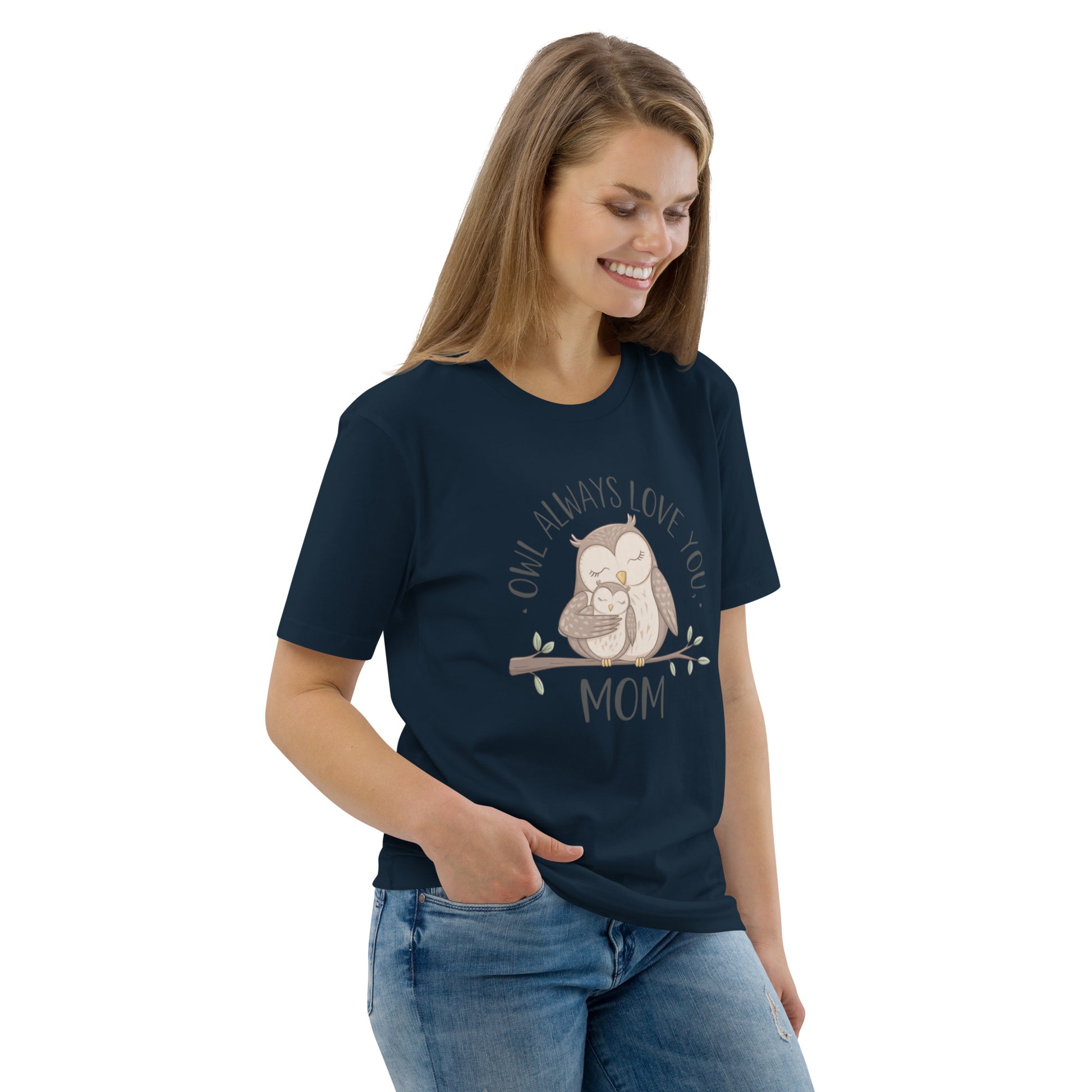 Unisex Organic Cotton T-Shirt – Eco-Friendly Owl Design by Dudeily Dudeily