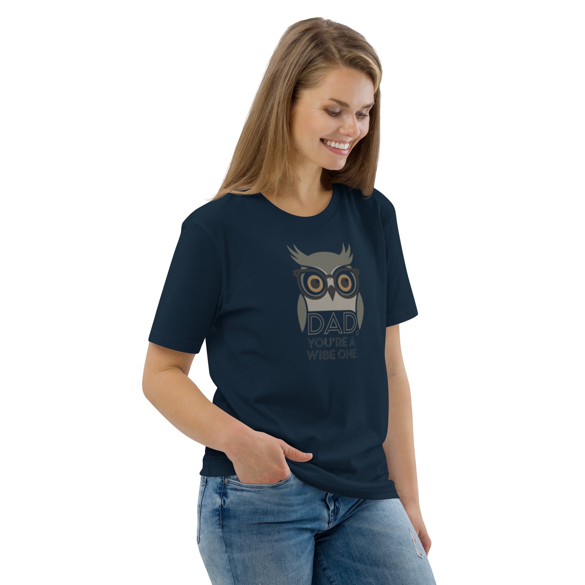 Unisex Organic Cotton T-Shirt – Owl-Themed Eco-Friendly Style for Father's Day Gifts by Dudeily Dudeily