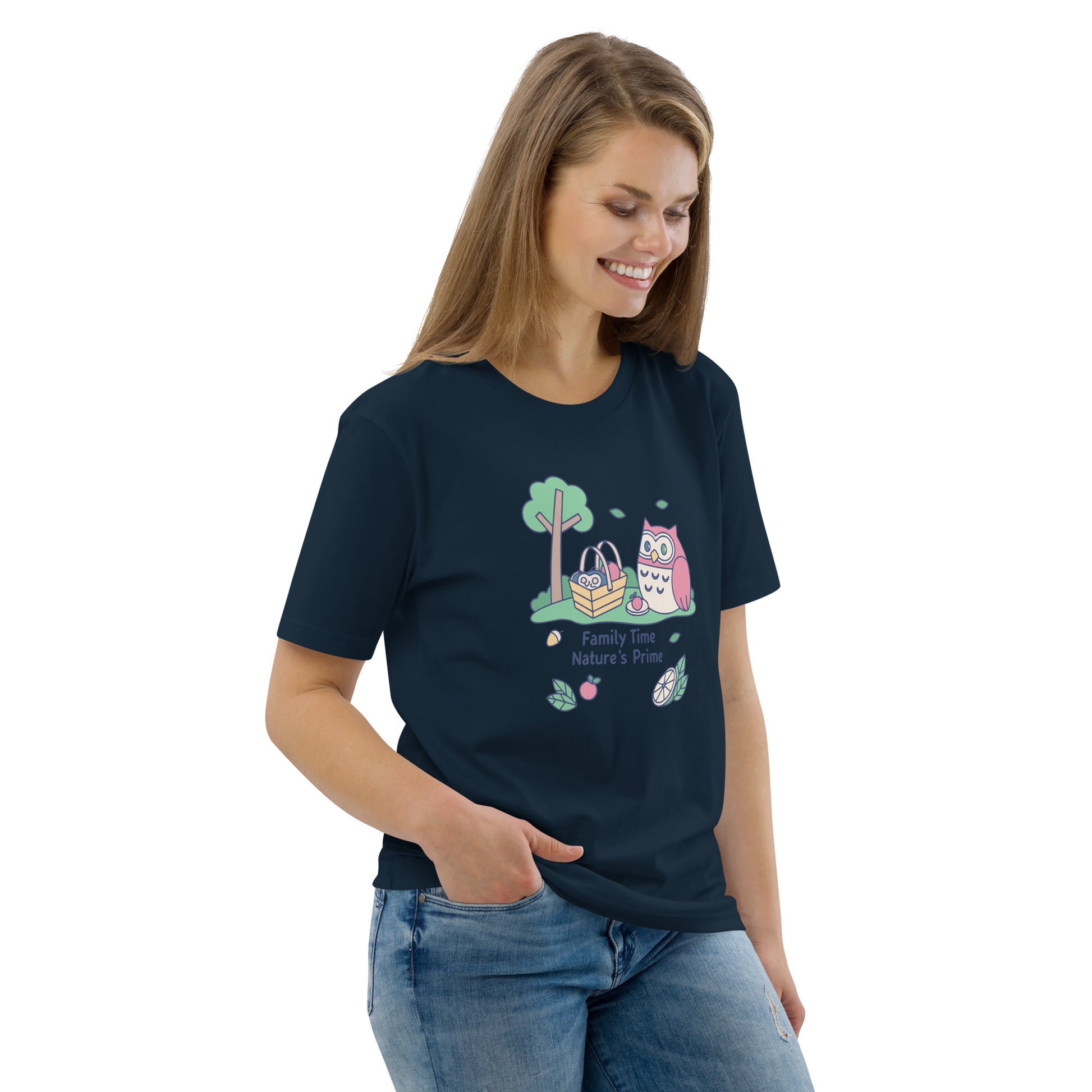 Unisex Organic Cotton T-Shirt – OwlNest Sustainable Fashion Essential for Family Day Dudeily