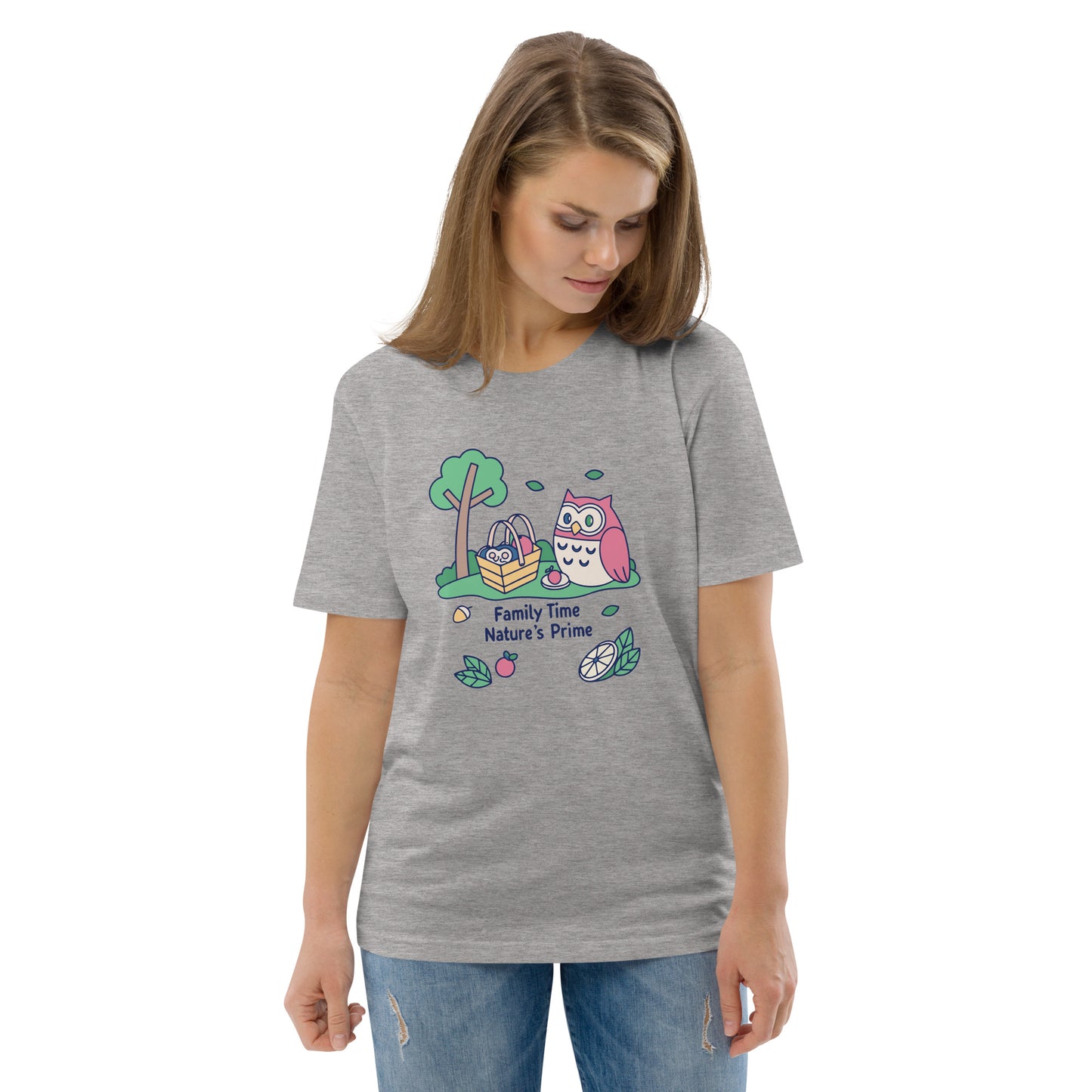 Unisex Organic Cotton T-Shirt – OwlNest Sustainable Fashion Essential for Family Day Dudeily