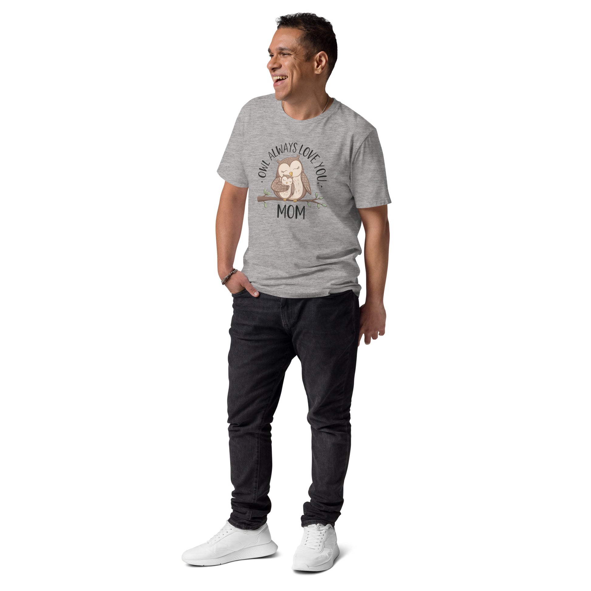 Unisex Organic Cotton T-Shirt – Eco-Friendly Owl Design by Dudeily Dudeily