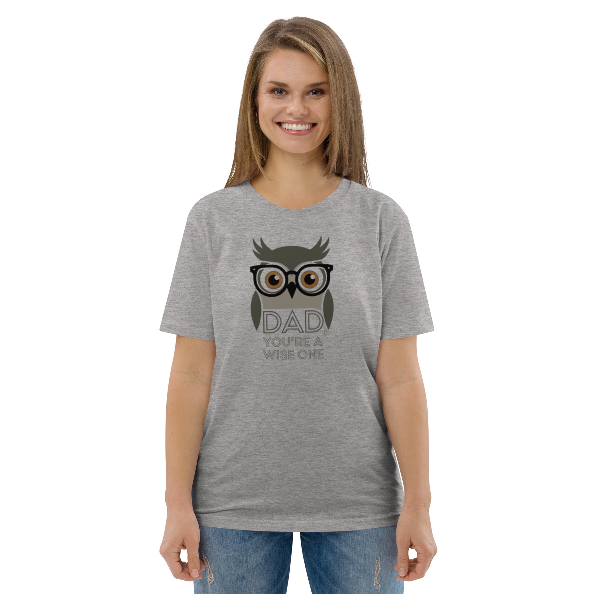 Unisex Organic Cotton T-Shirt – Owl-Themed Eco-Friendly Style for Father's Day Gifts by Dudeily Dudeily