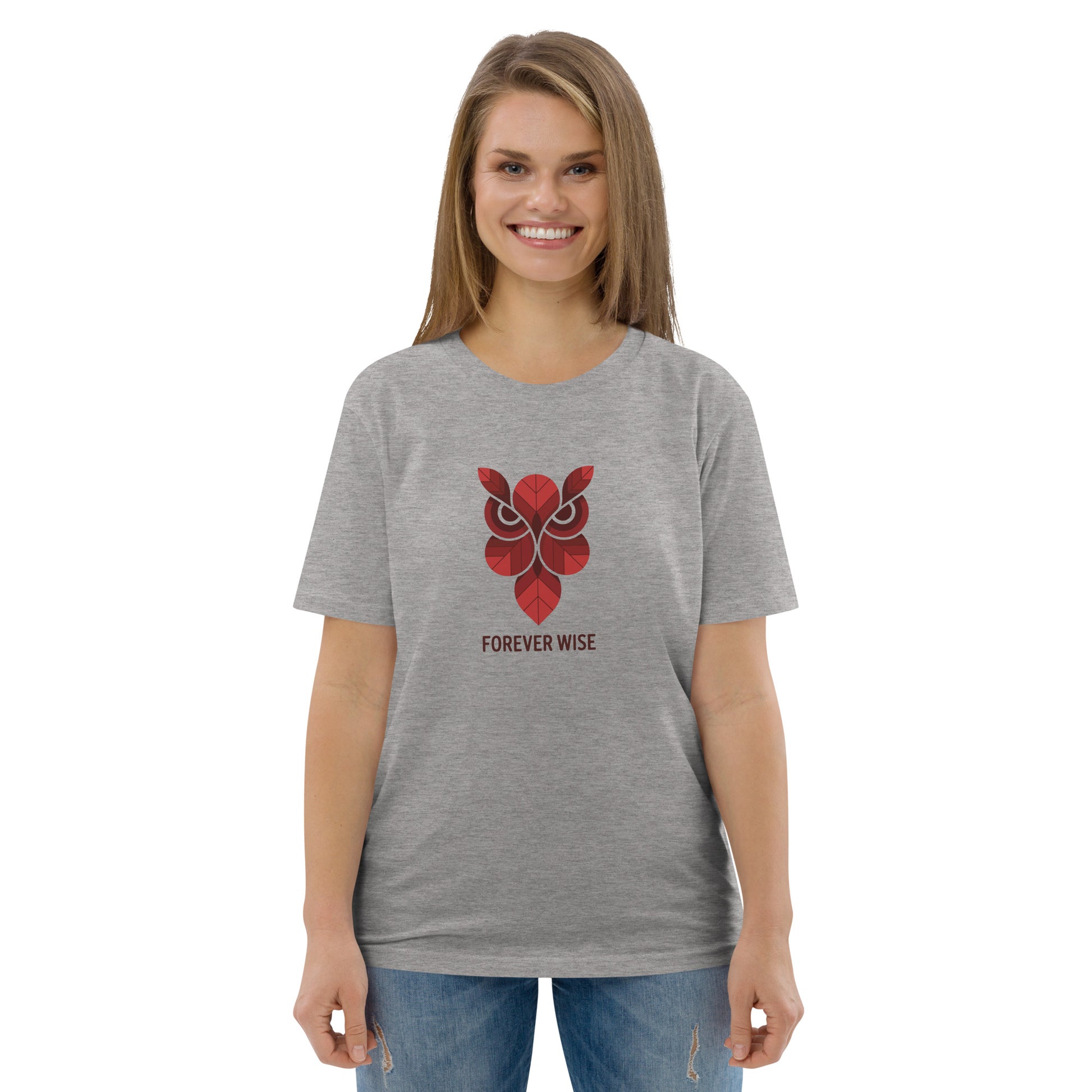 Unisex Organic Cotton T-Shirt: 'Forever Wise' | Sustainable Owl Fashion USA Dudeily