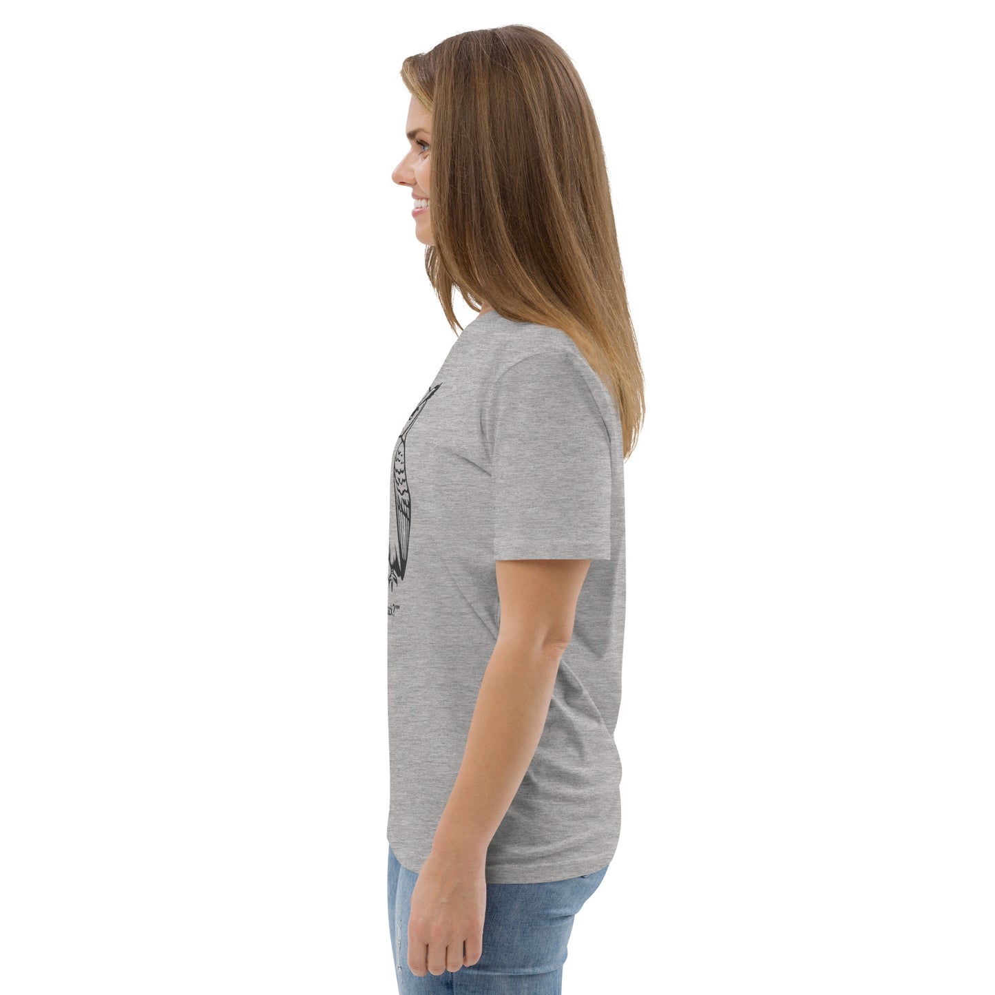 Unisex Organic Cotton T-Shirt: Hoo’s Got My Back? | Owl-Themed Sustainable Fashion USA by Dudeily Dudeily