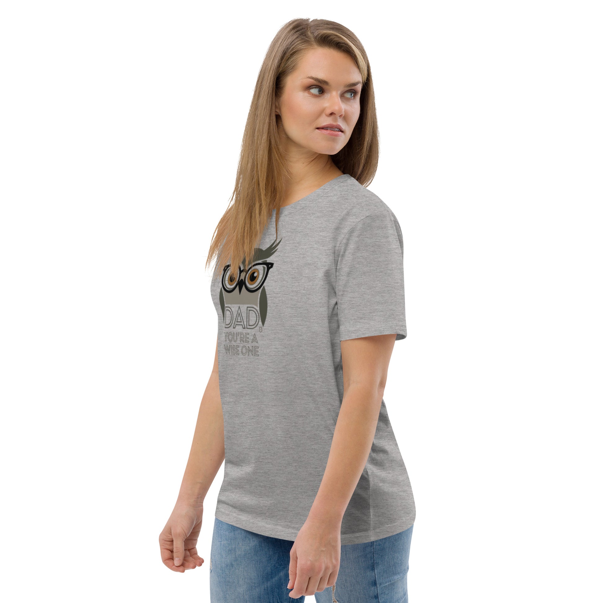 Unisex Organic Cotton T-Shirt – Owl-Themed Eco-Friendly Style for Father's Day Gifts by Dudeily Dudeily