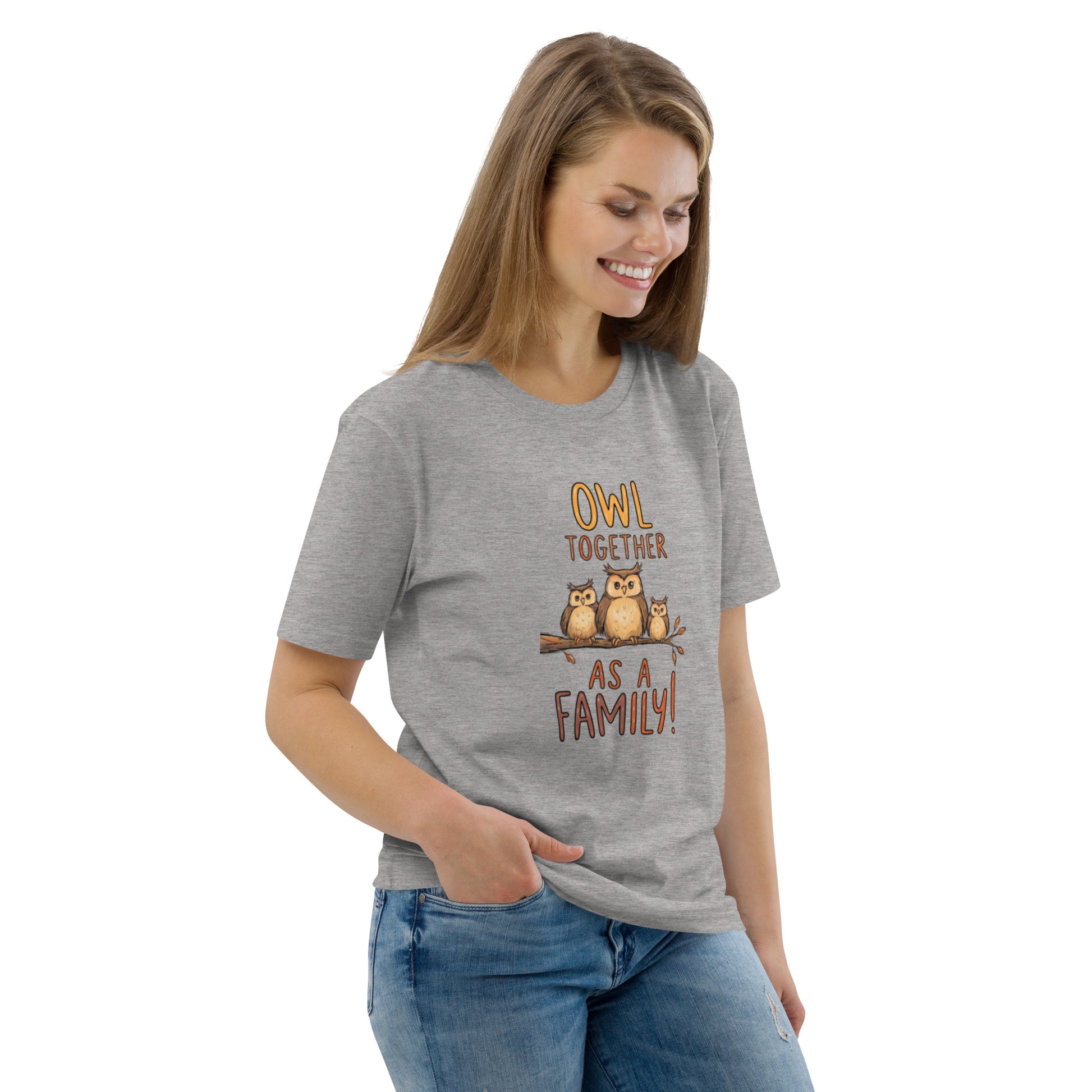 Unisex Organic Cotton T-Shirt – OwlNest Sustainable Fashion Classic for Family Day Outings Dudeily