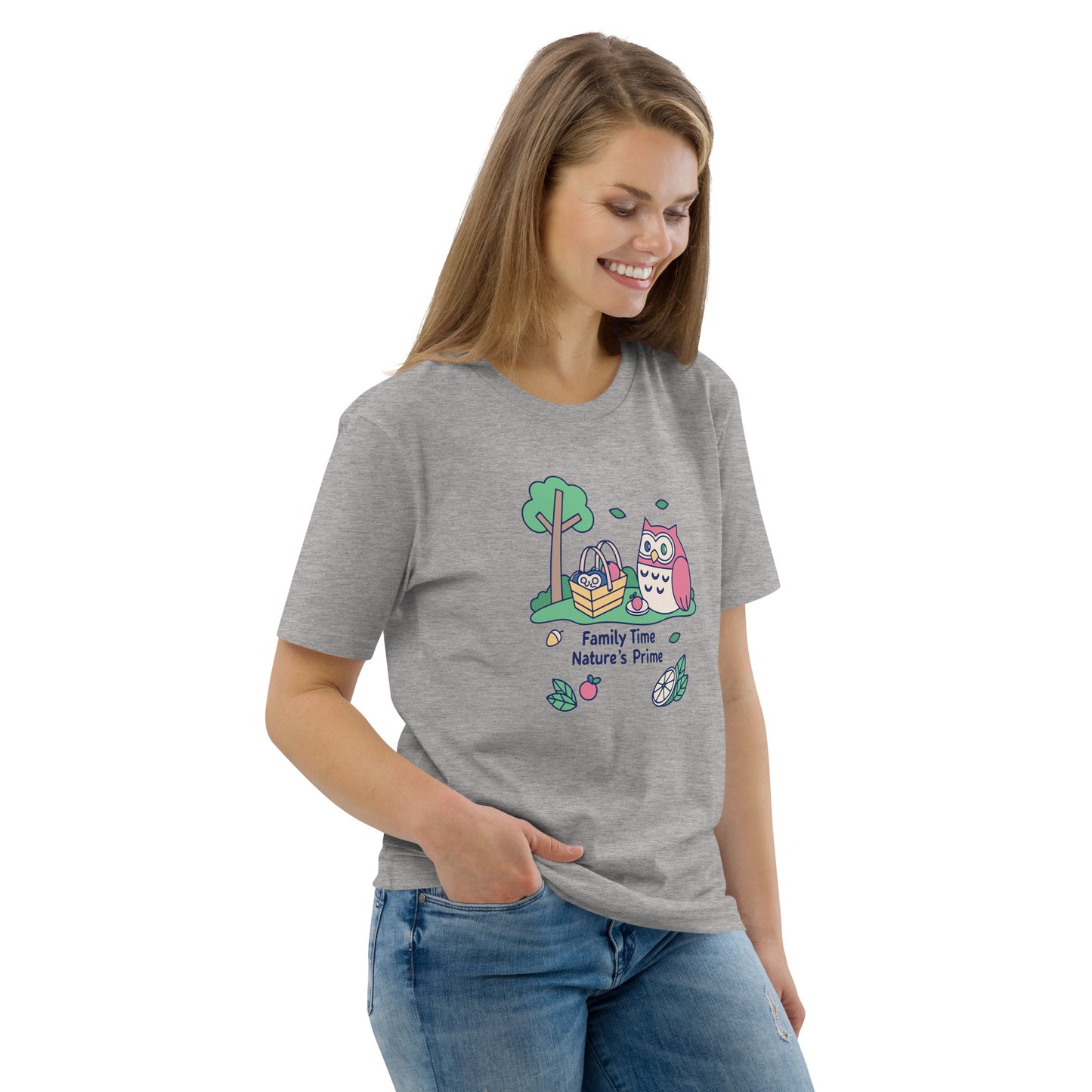 Unisex Organic Cotton T-Shirt – OwlNest Sustainable Fashion Essential for Family Day Dudeily