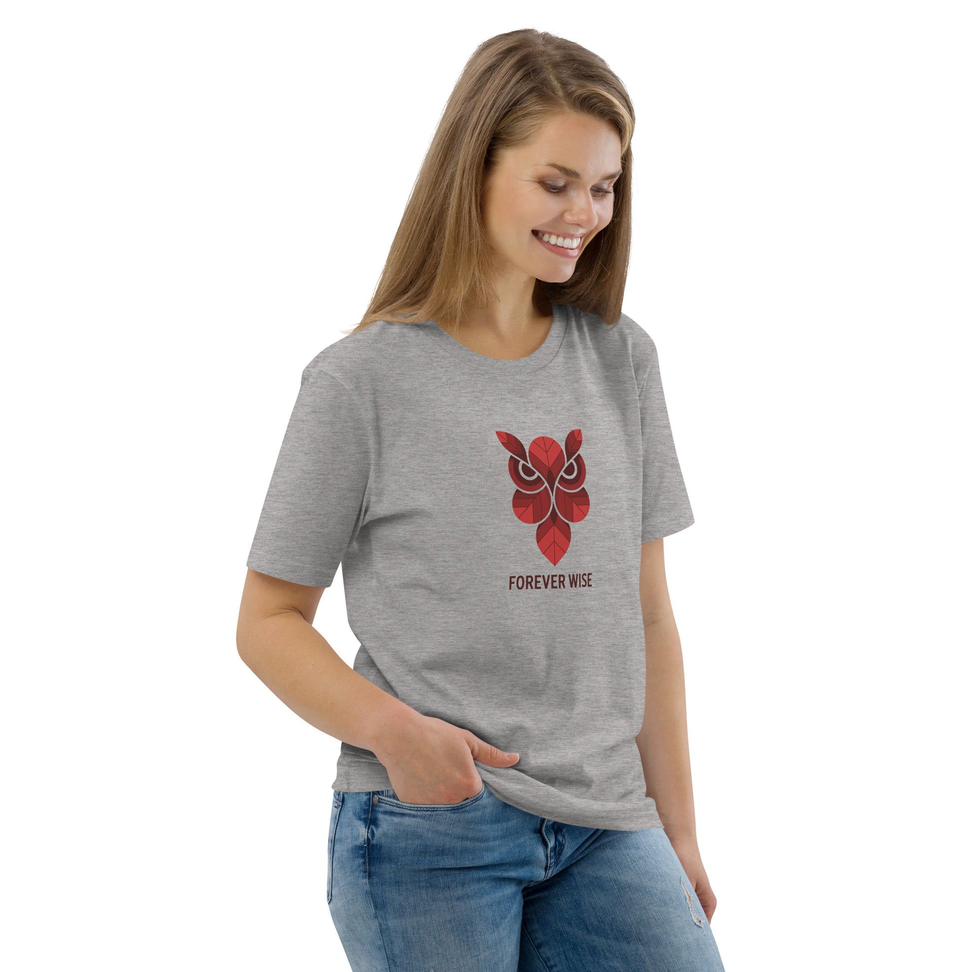 Unisex Organic Cotton T-Shirt: 'Forever Wise' | Sustainable Owl Fashion USA Dudeily