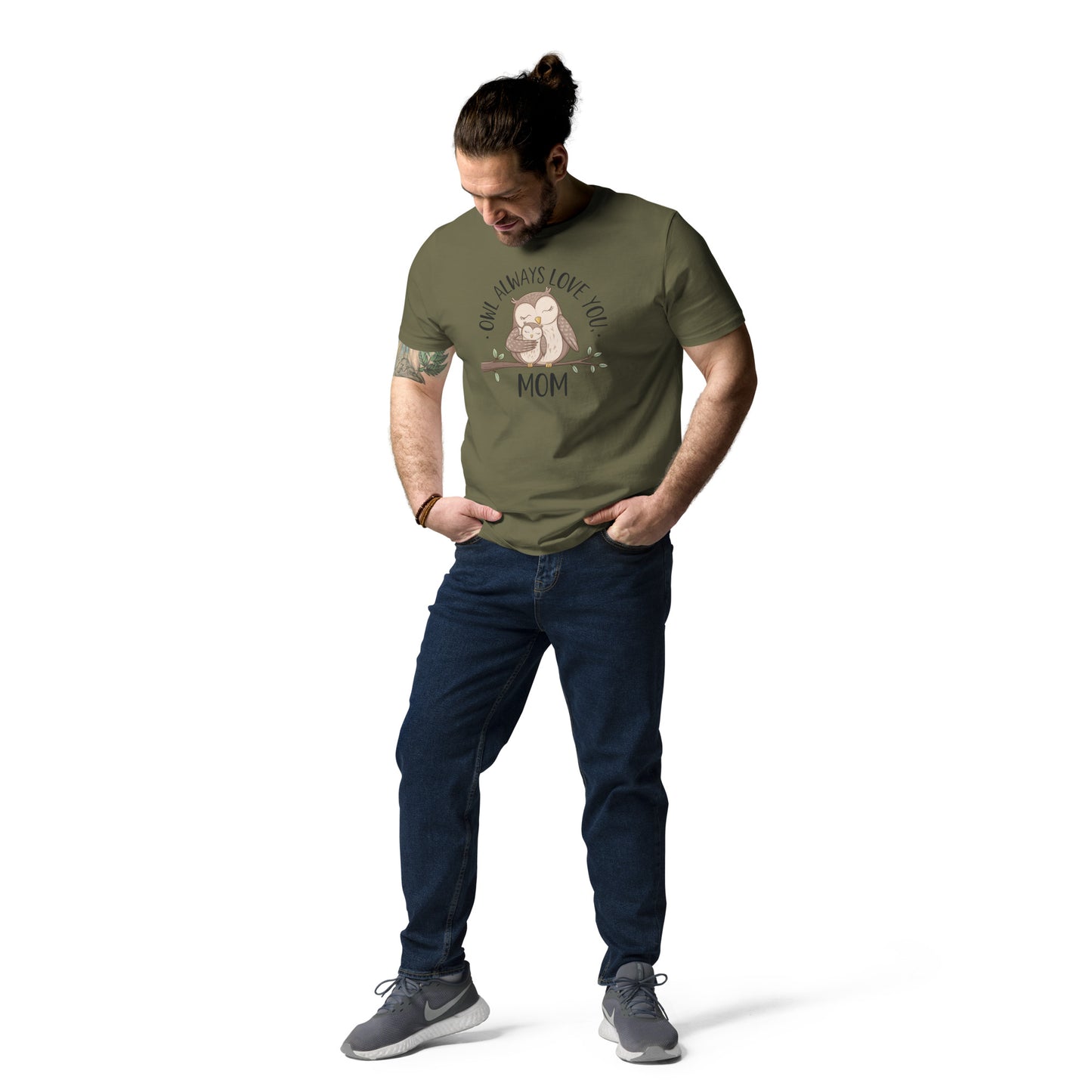 Unisex Organic Cotton T-Shirt – Eco-Friendly Owl Design by Dudeily Dudeily