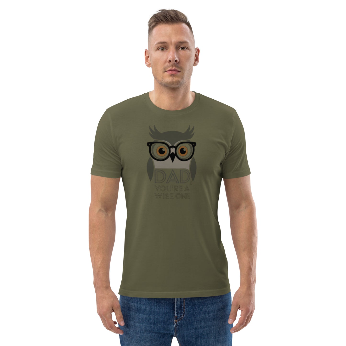 Unisex Organic Cotton T-Shirt – Owl-Themed Eco-Friendly Style for Father's Day Gifts by Dudeily Dudeily