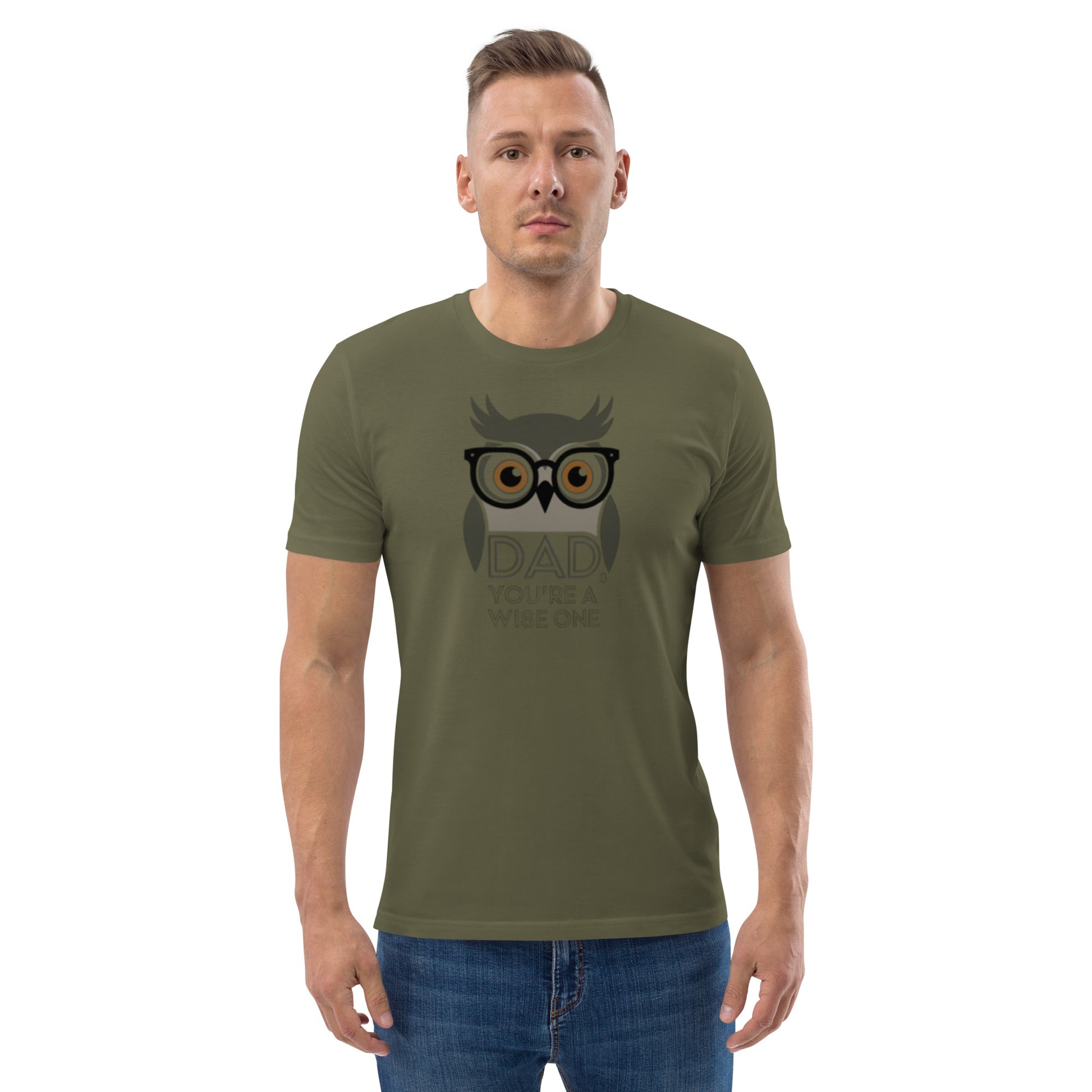 Unisex Organic Cotton T-Shirt – Owl-Themed Eco-Friendly Style for Father's Day Gifts by Dudeily Dudeily
