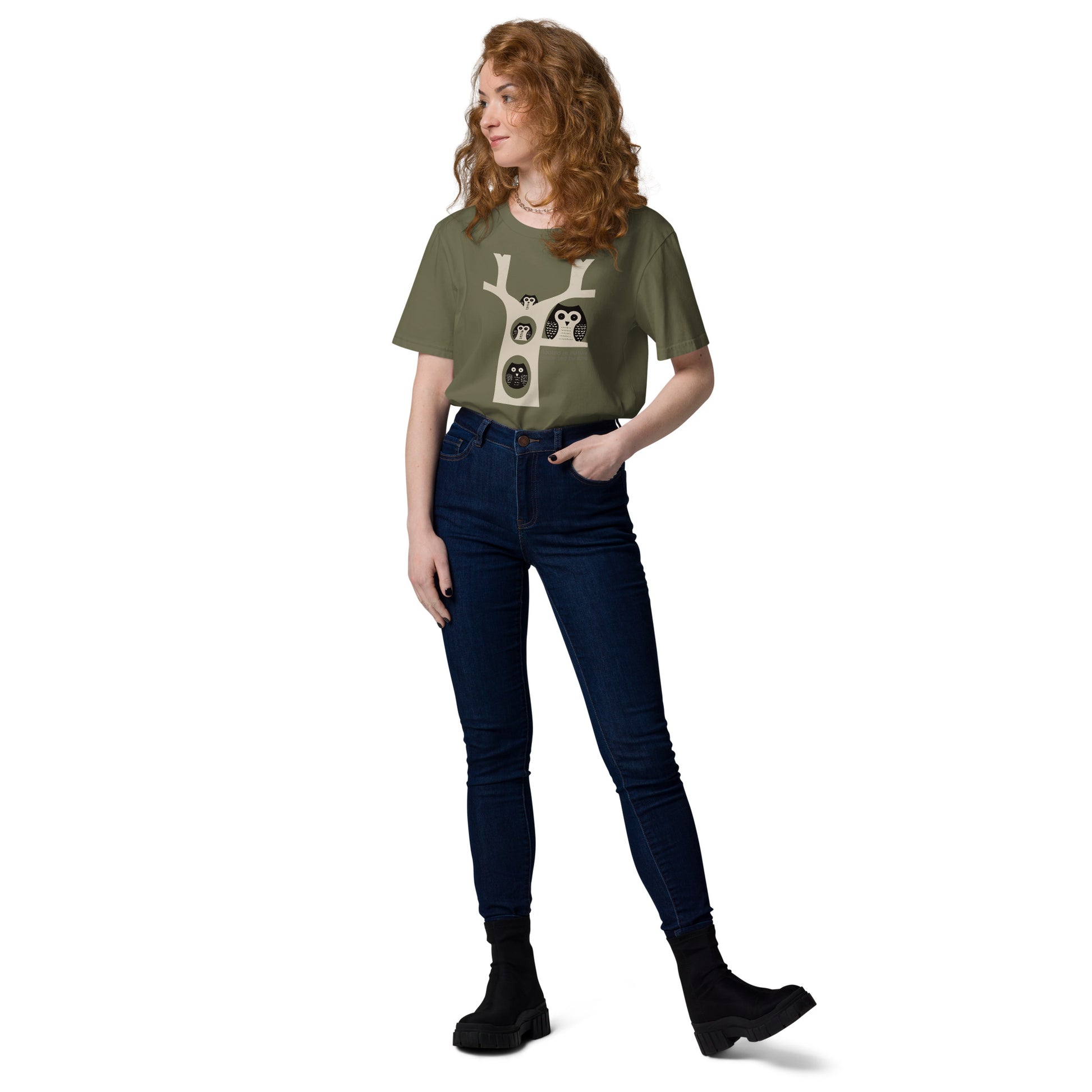 Unisex Organic Cotton T-Shirt – OwlNest Sustainable Fashion for Family Day Wear Dudeily