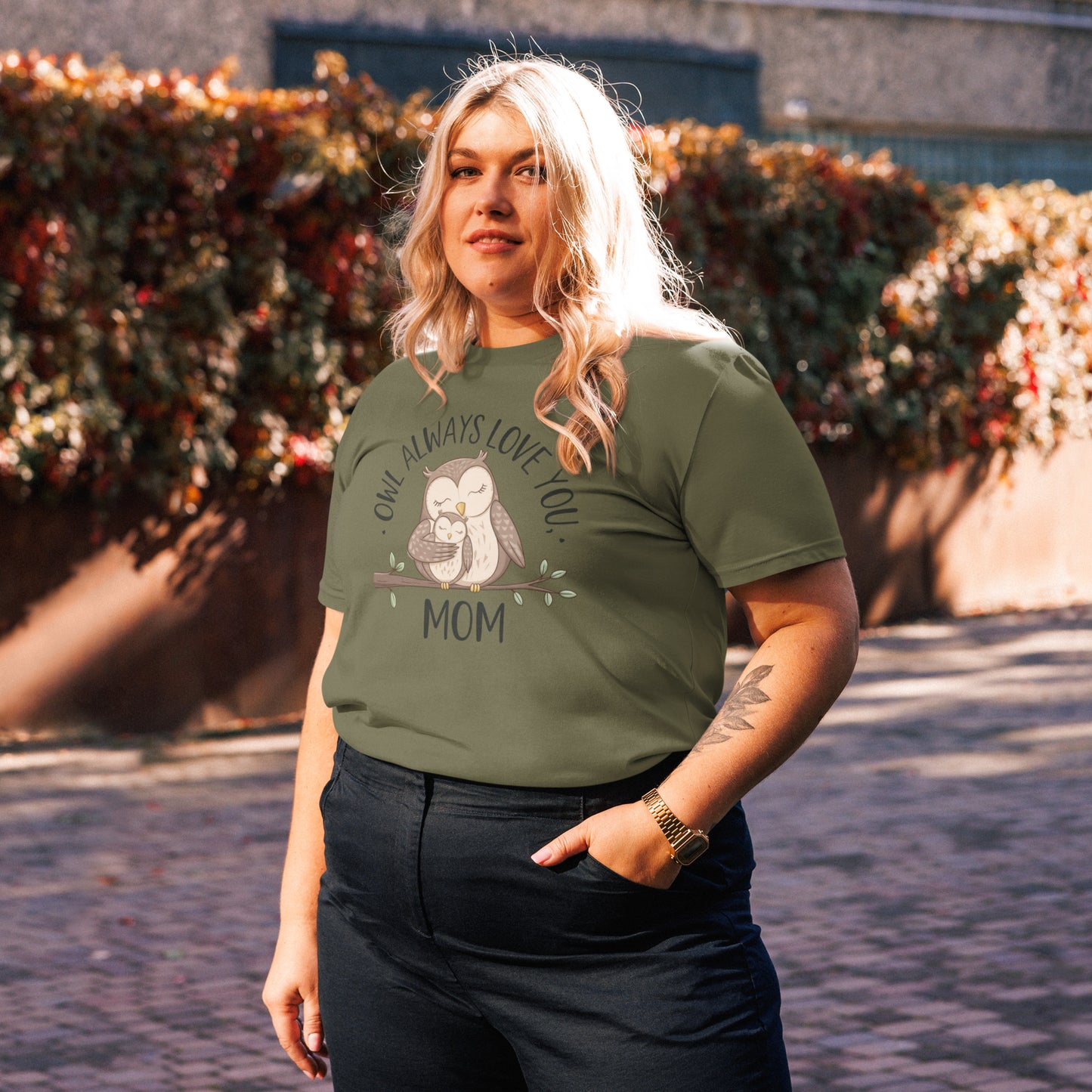 Unisex Organic Cotton T-Shirt – Eco-Friendly Owl Design by Dudeily Dudeily