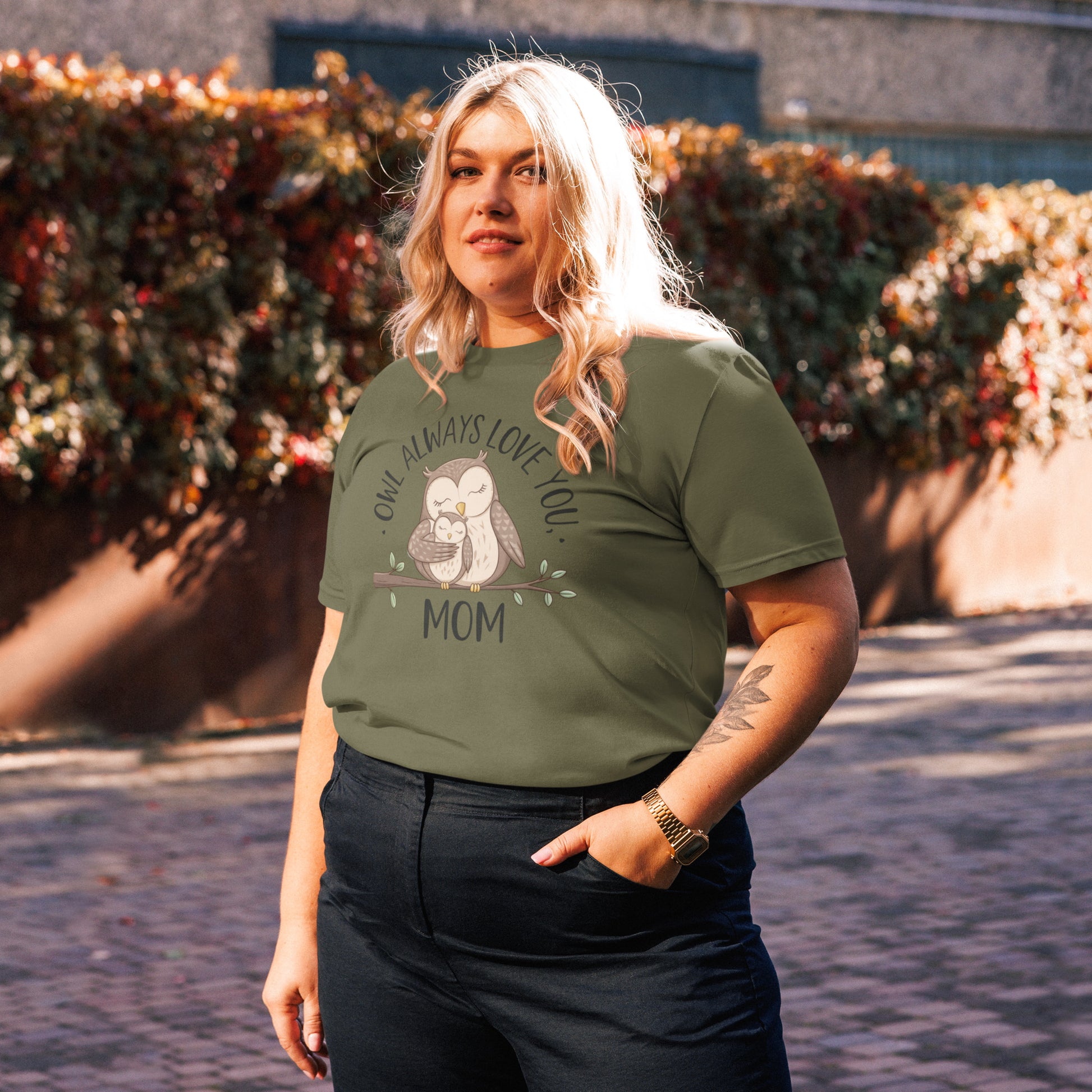 Unisex Organic Cotton T-Shirt – Eco-Friendly Owl Design by Dudeily Dudeily