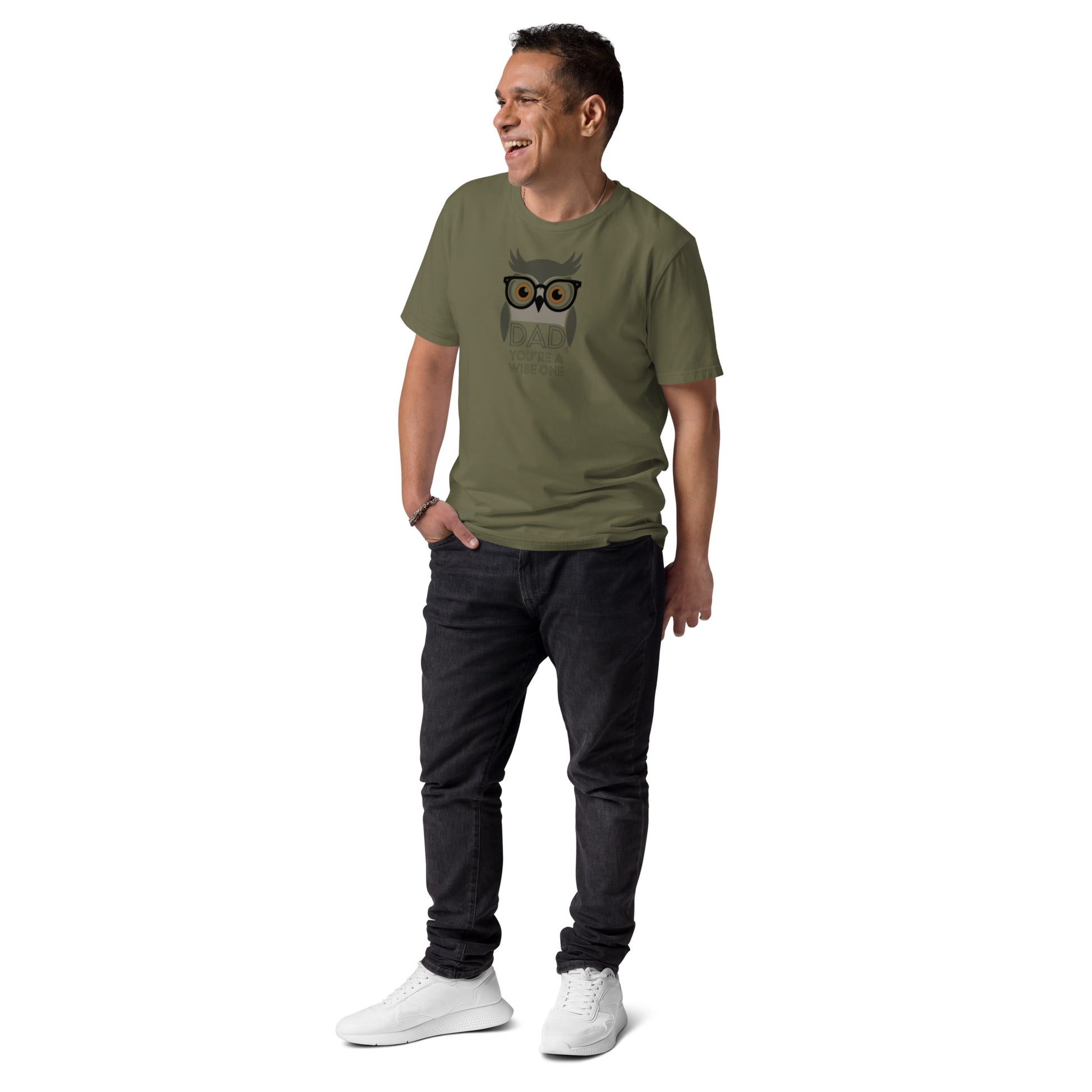 Unisex Organic Cotton T-Shirt – Owl-Themed Eco-Friendly Style for Father's Day Gifts by Dudeily Dudeily