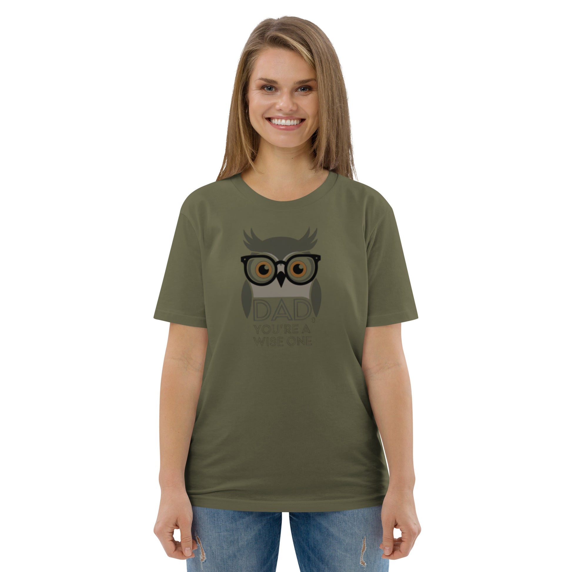 Unisex Organic Cotton T-Shirt – Owl-Themed Eco-Friendly Style for Father's Day Gifts by Dudeily Dudeily