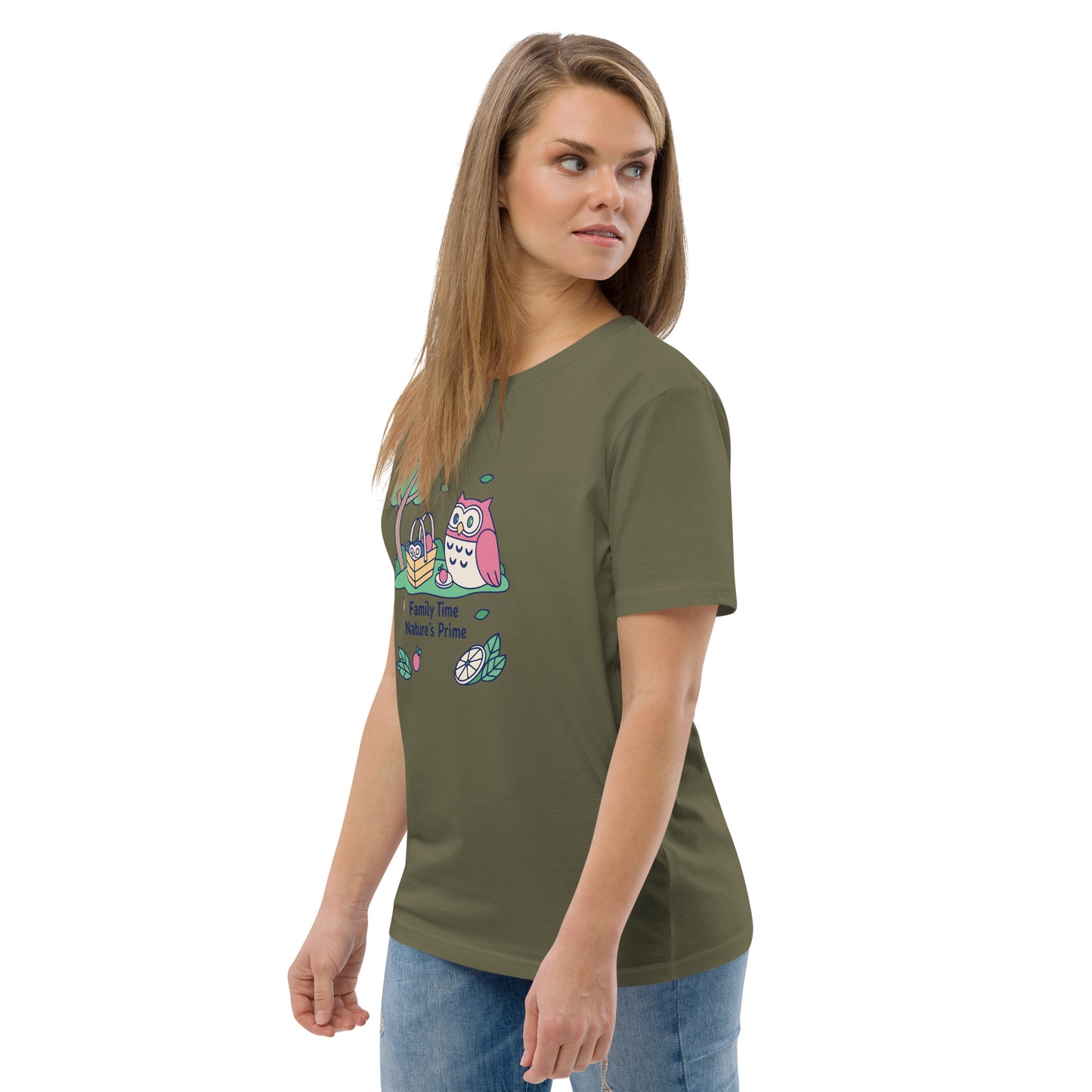Unisex Organic Cotton T-Shirt – OwlNest Sustainable Fashion Essential for Family Day Dudeily