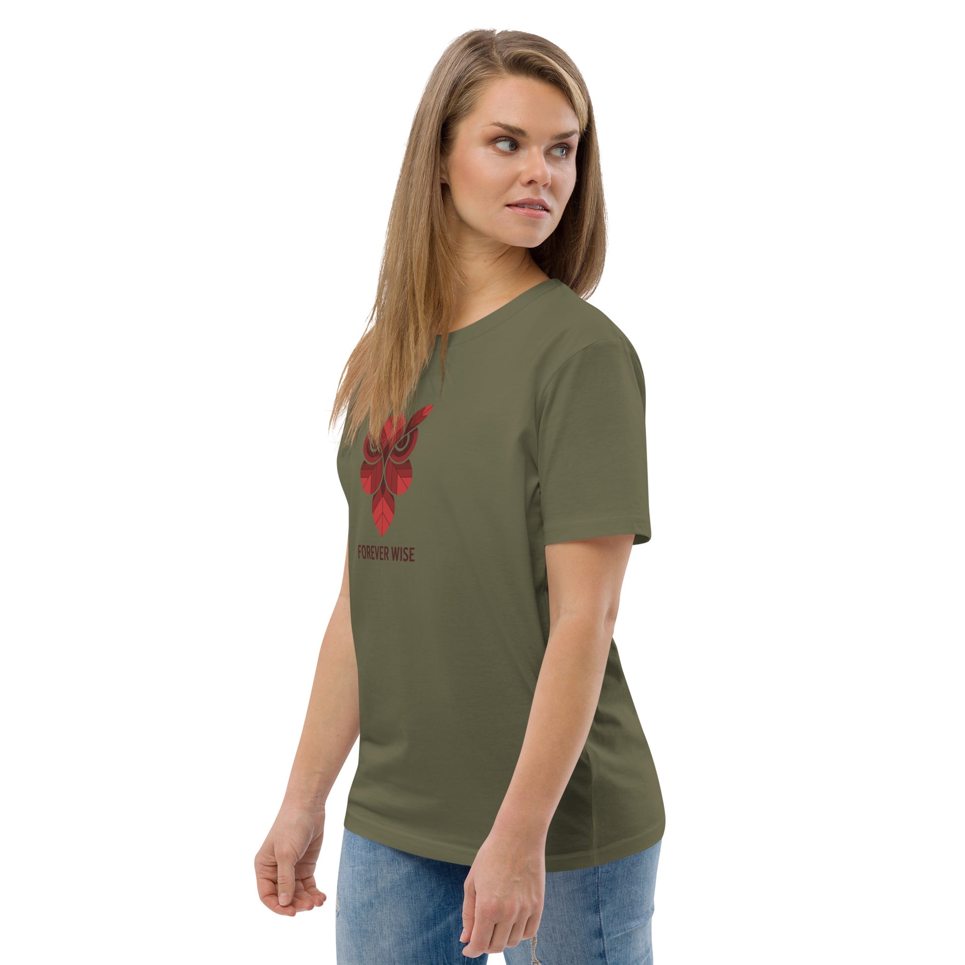 Unisex Organic Cotton T-Shirt: 'Forever Wise' | Sustainable Owl Fashion USA Dudeily