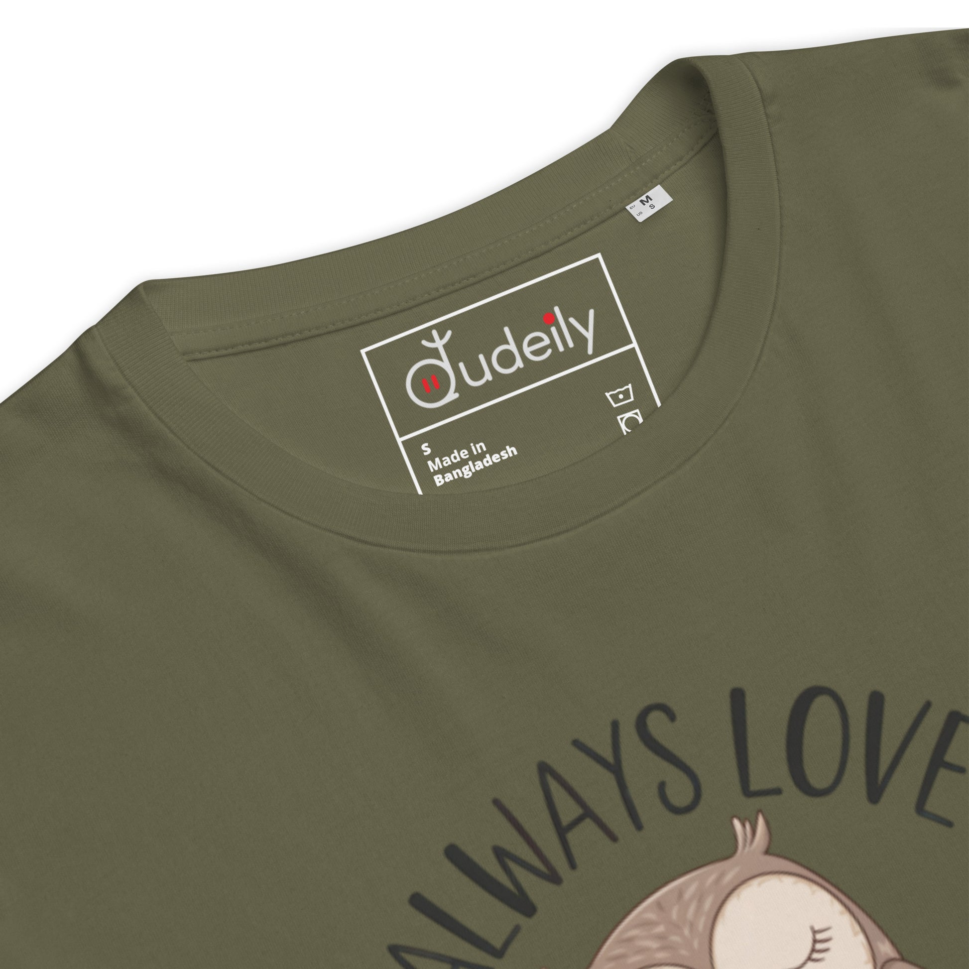 Unisex Organic Cotton T-Shirt – Eco-Friendly Owl Design by Dudeily Dudeily