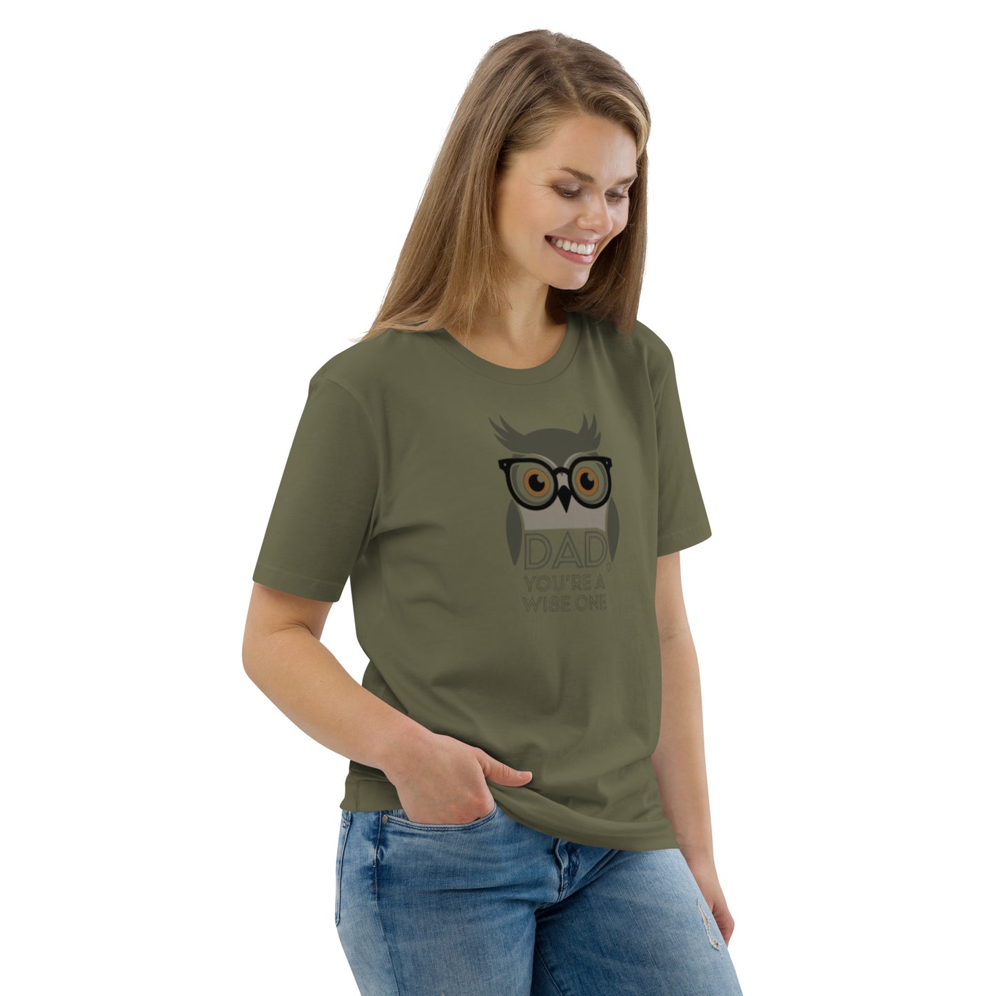 Unisex Organic Cotton T-Shirt – Owl-Themed Eco-Friendly Style for Father's Day Gifts by Dudeily Dudeily