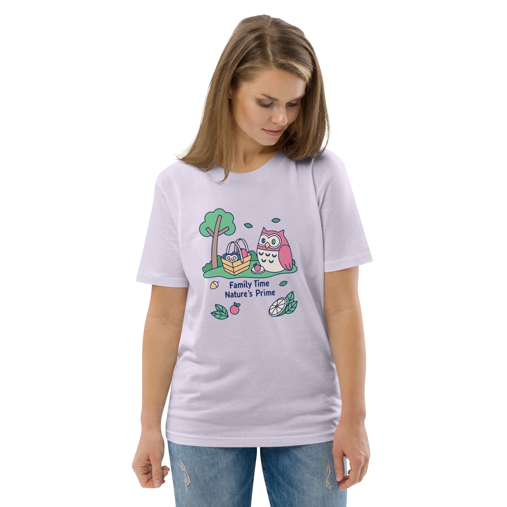 Unisex Organic Cotton T-Shirt – OwlNest Sustainable Fashion Essential for Family Day Dudeily
