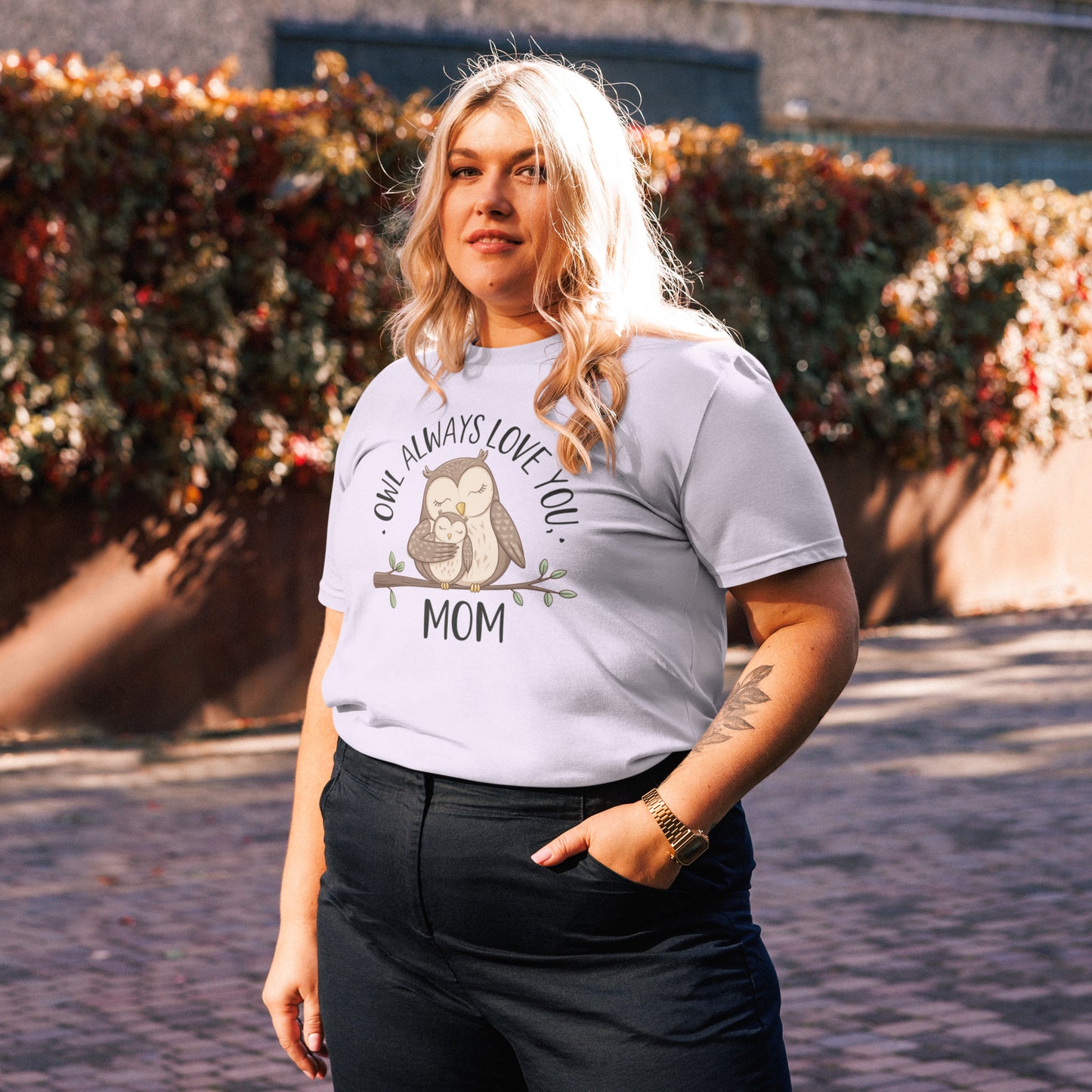 Unisex Organic Cotton T-Shirt – Eco-Friendly Owl Design by Dudeily Dudeily