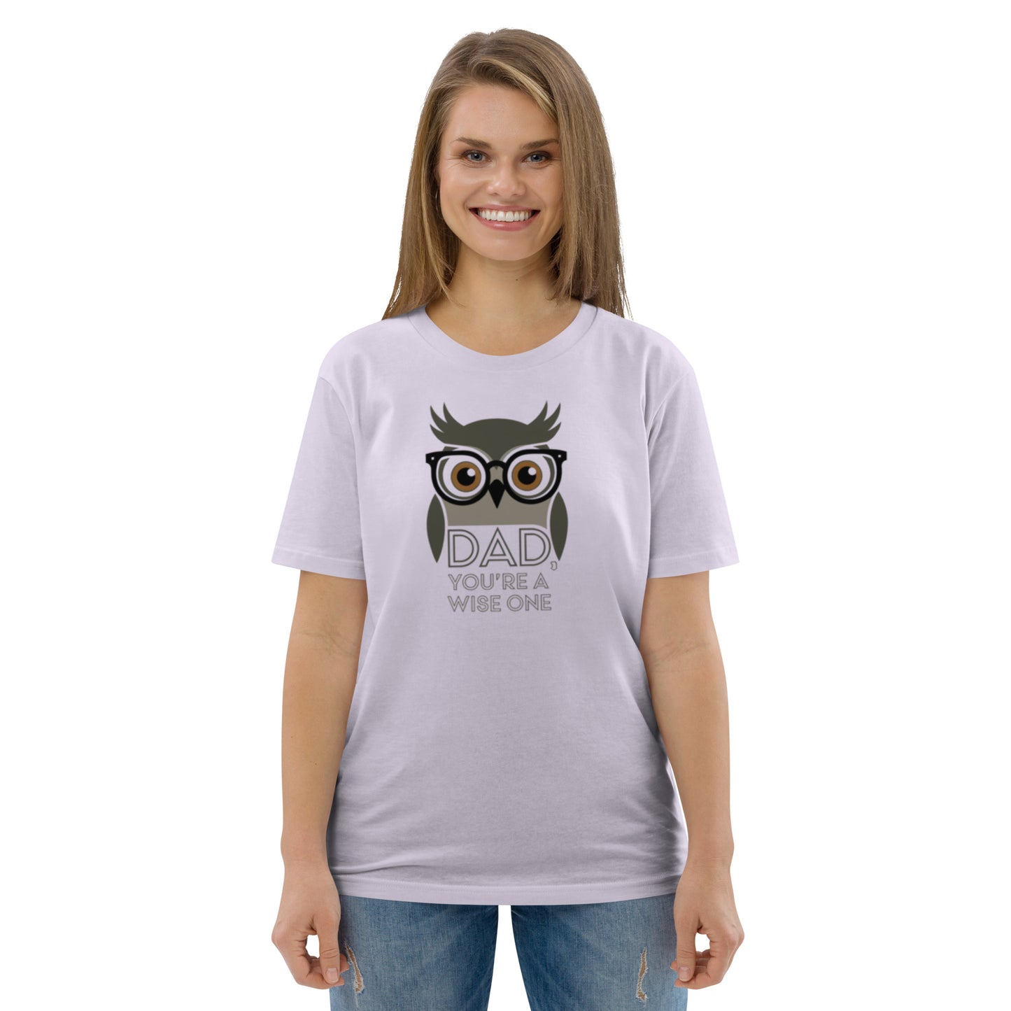 Unisex Organic Cotton T-Shirt – Owl-Themed Eco-Friendly Style for Father's Day Gifts by Dudeily Dudeily