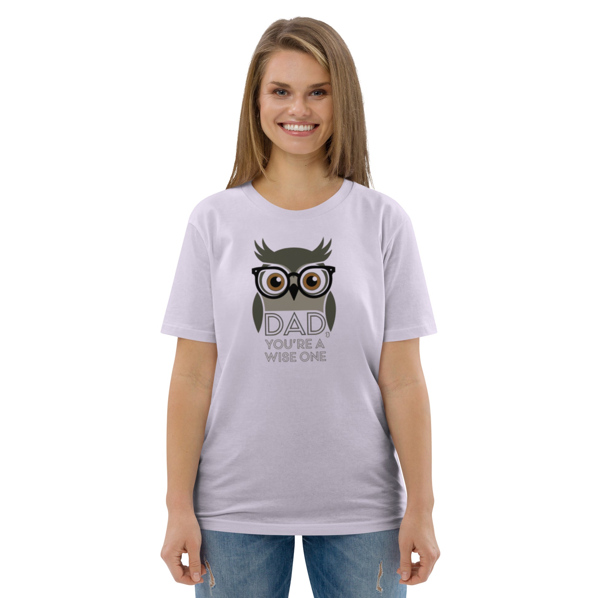 Unisex Organic Cotton T-Shirt – Owl-Themed Eco-Friendly Style for Father's Day Gifts by Dudeily Dudeily