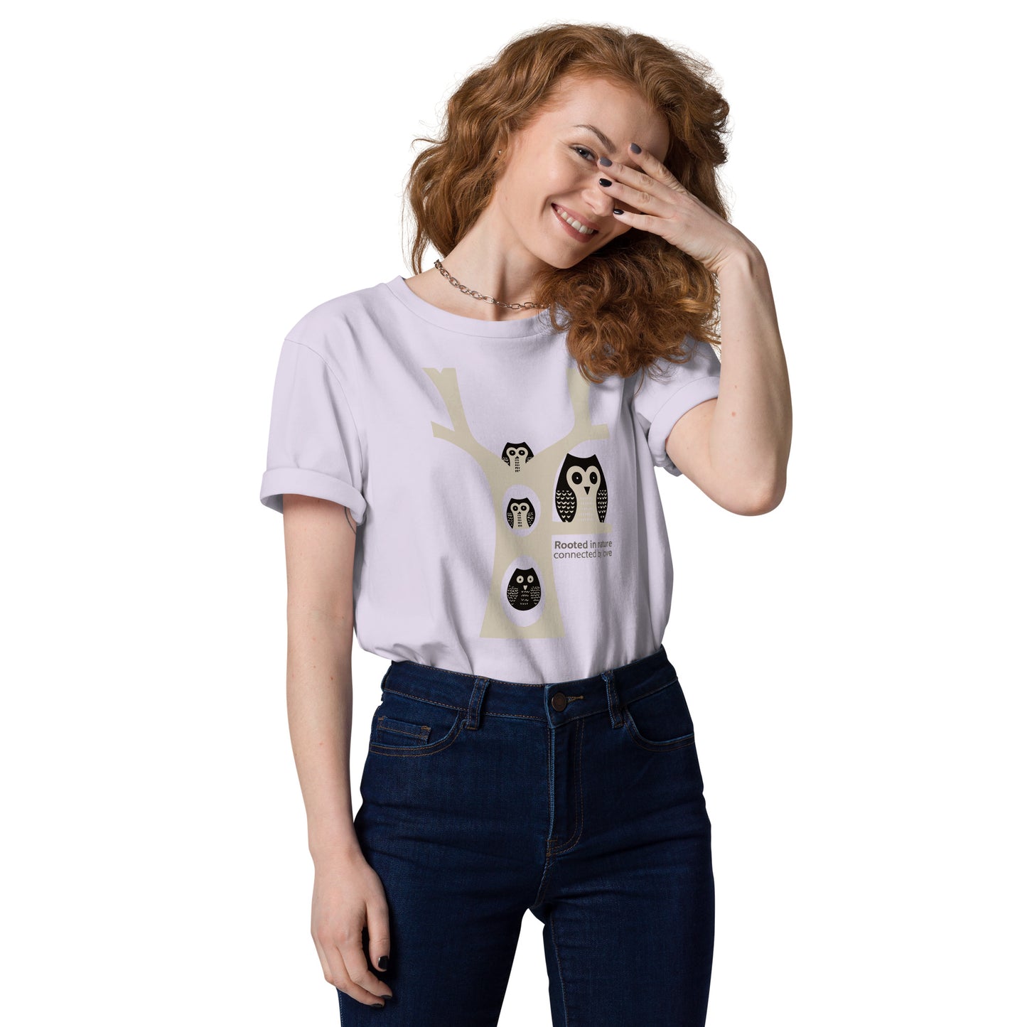 Unisex Organic Cotton T-Shirt – OwlNest Sustainable Fashion for Family Day Wear Lavender Dudeily