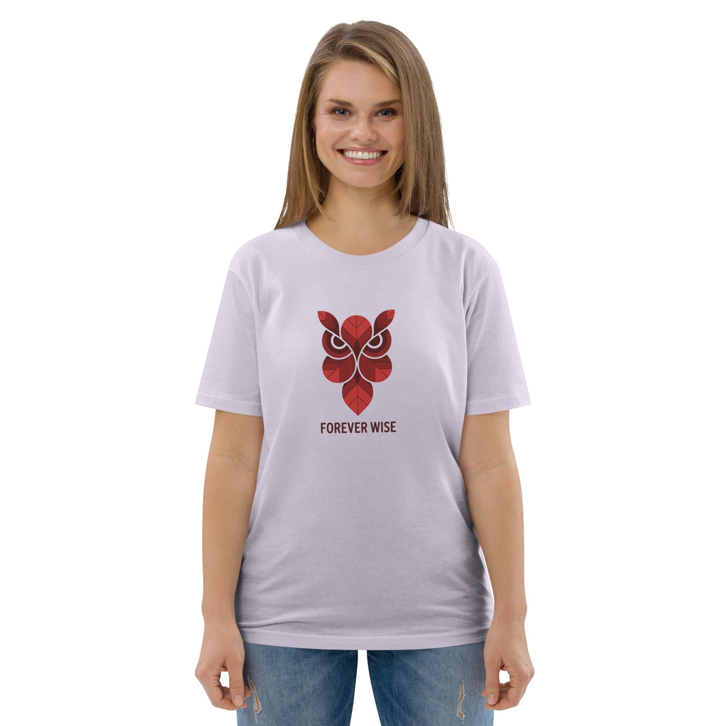 Unisex Organic Cotton T-Shirt: 'Forever Wise' | Sustainable Owl Fashion USA Dudeily