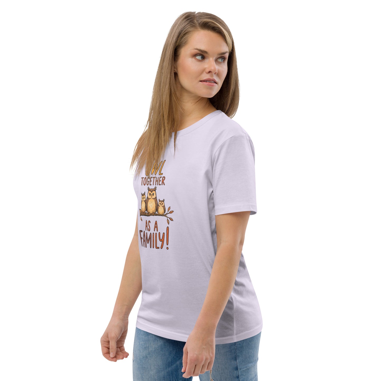 Unisex Organic Cotton T-Shirt – OwlNest Sustainable Fashion Classic for Family Day Outings Dudeily